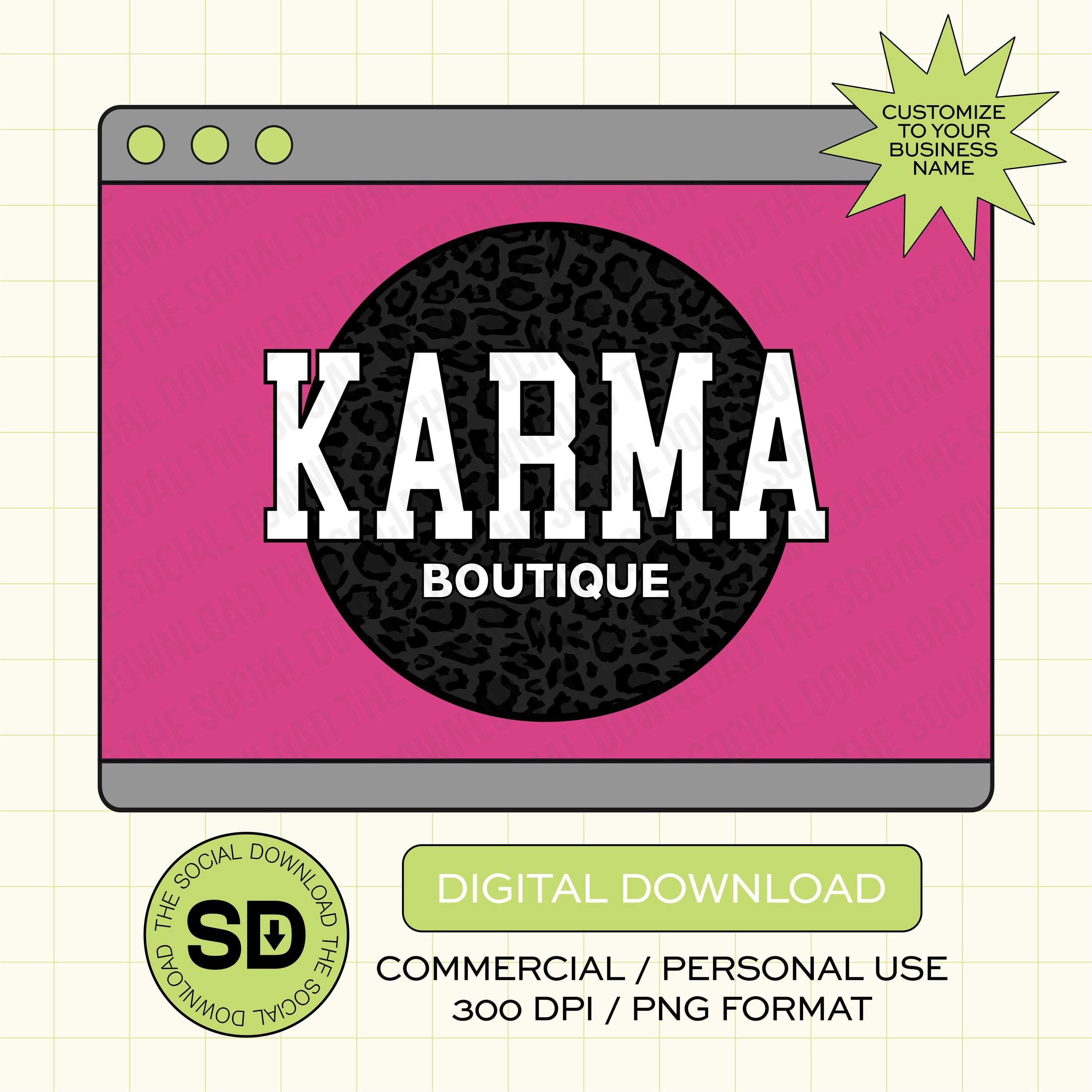 Trendy Black Leopard Custom Shop Local Boutique Name PNG File (LOGO1003)