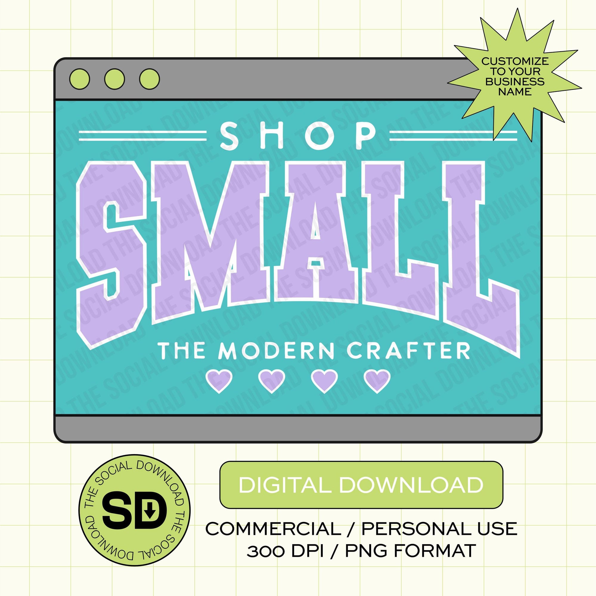 Varsity Shop Small Custom Shop Local Boutique Name PNG File (LOGO1009)