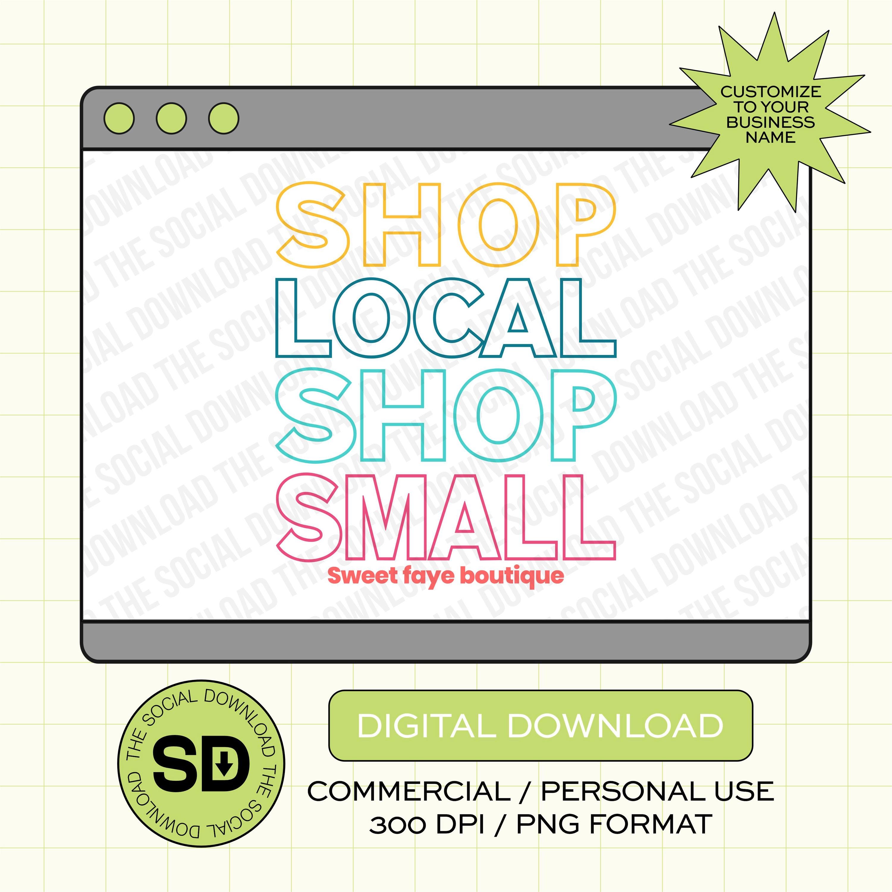 Rainbow Shop Local Boutique Name  PNG File (LOGO1020)