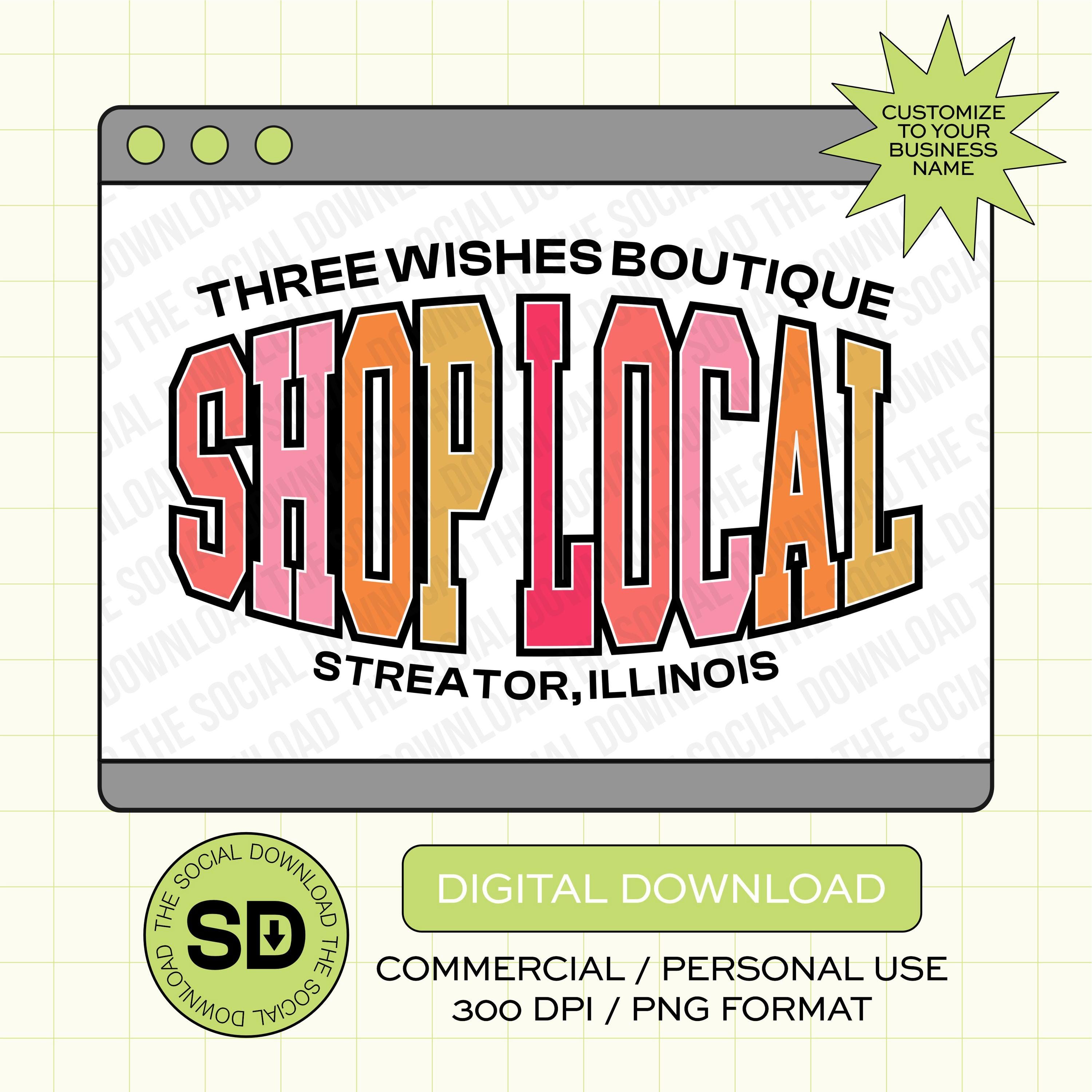 Bubble Custom Shop Local Boutique Name PNG File (LOGO1027)