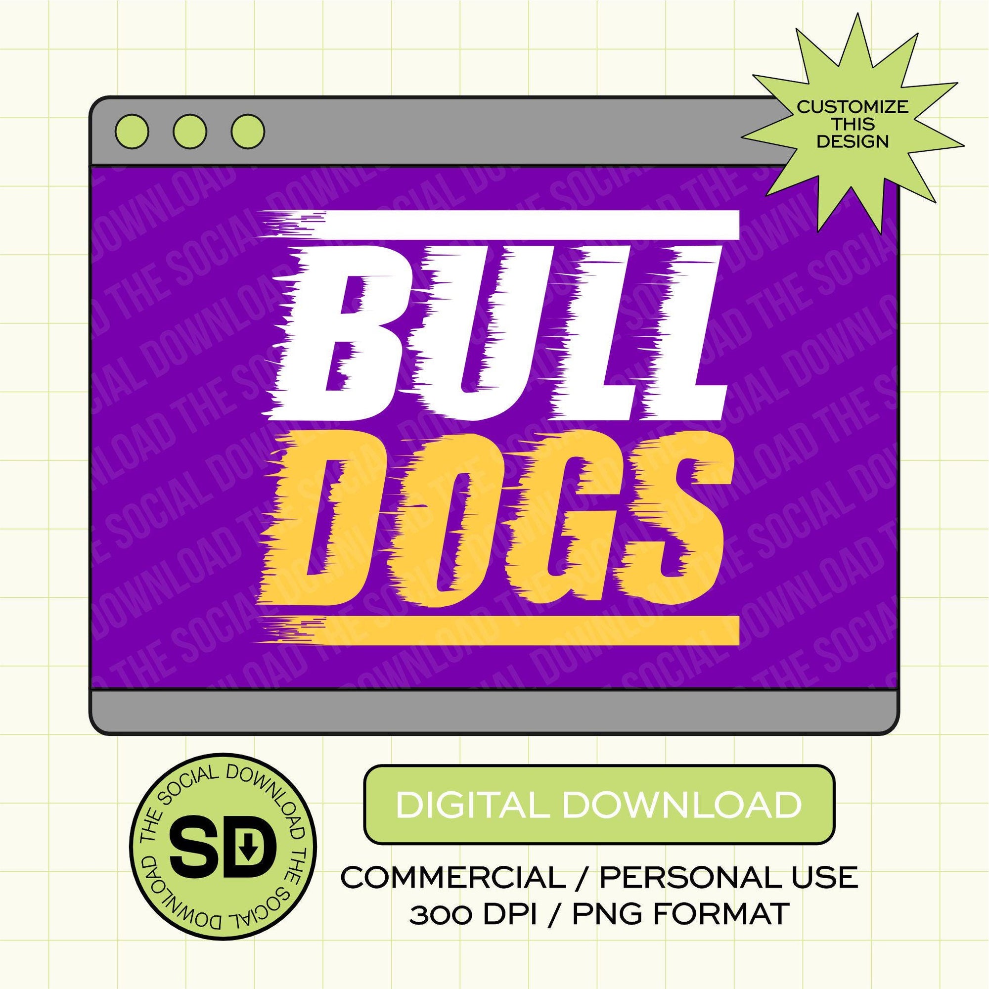 Mascot Sprint Custom School Spirit PNG File (SW1110)