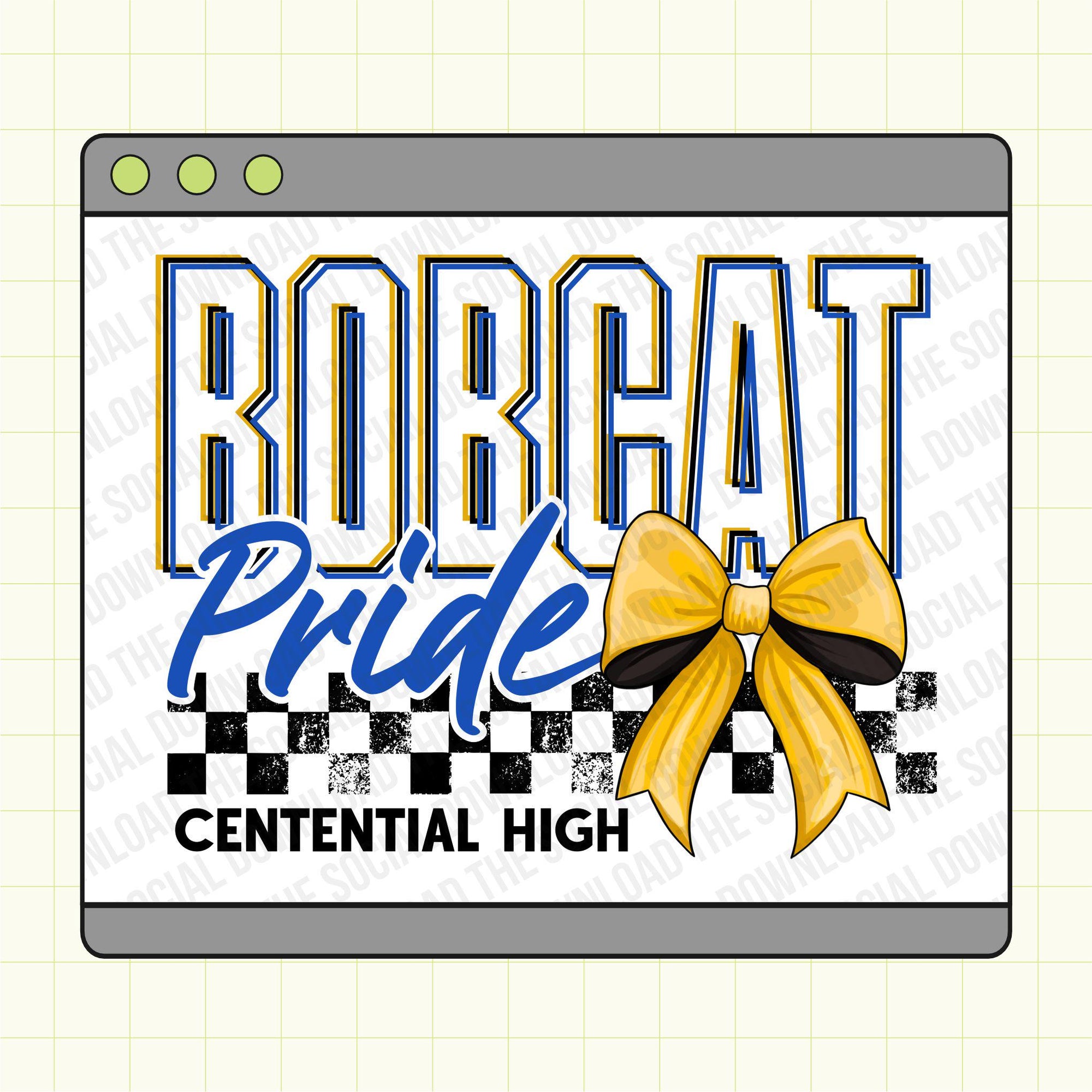 Checkered Team Pride Custom School Spirit PNG File (SW1120)