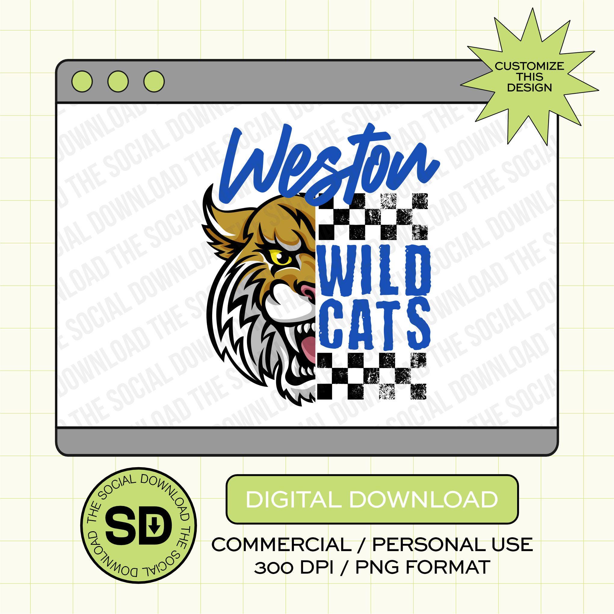Split Checkered Mascot Custom School Spirit PNG File (SW1122)