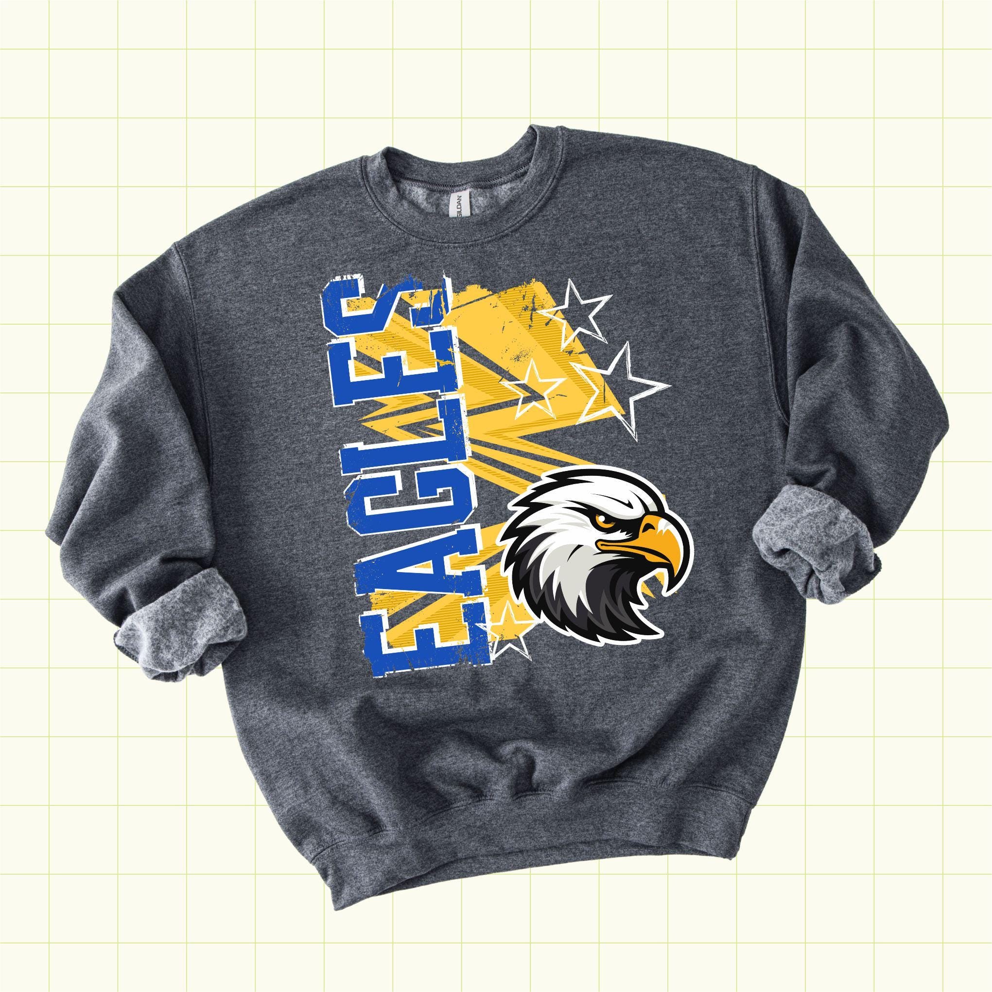 Abstract Stars Mascot Custom School Spirit PNG File (SW1142)