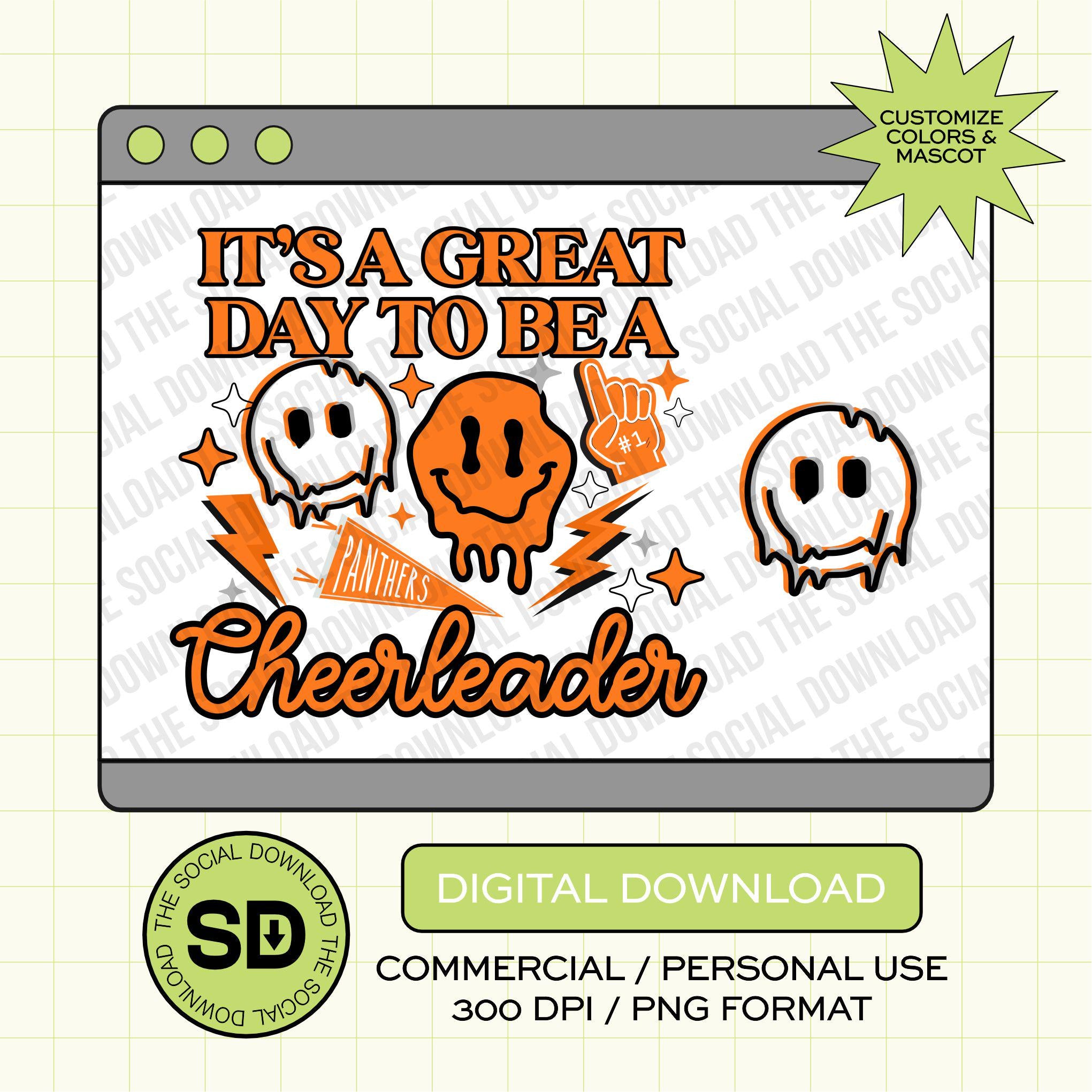 Its a Good Day to be a Cheerleader Custom School Spirit PNG File (CHEER1035)