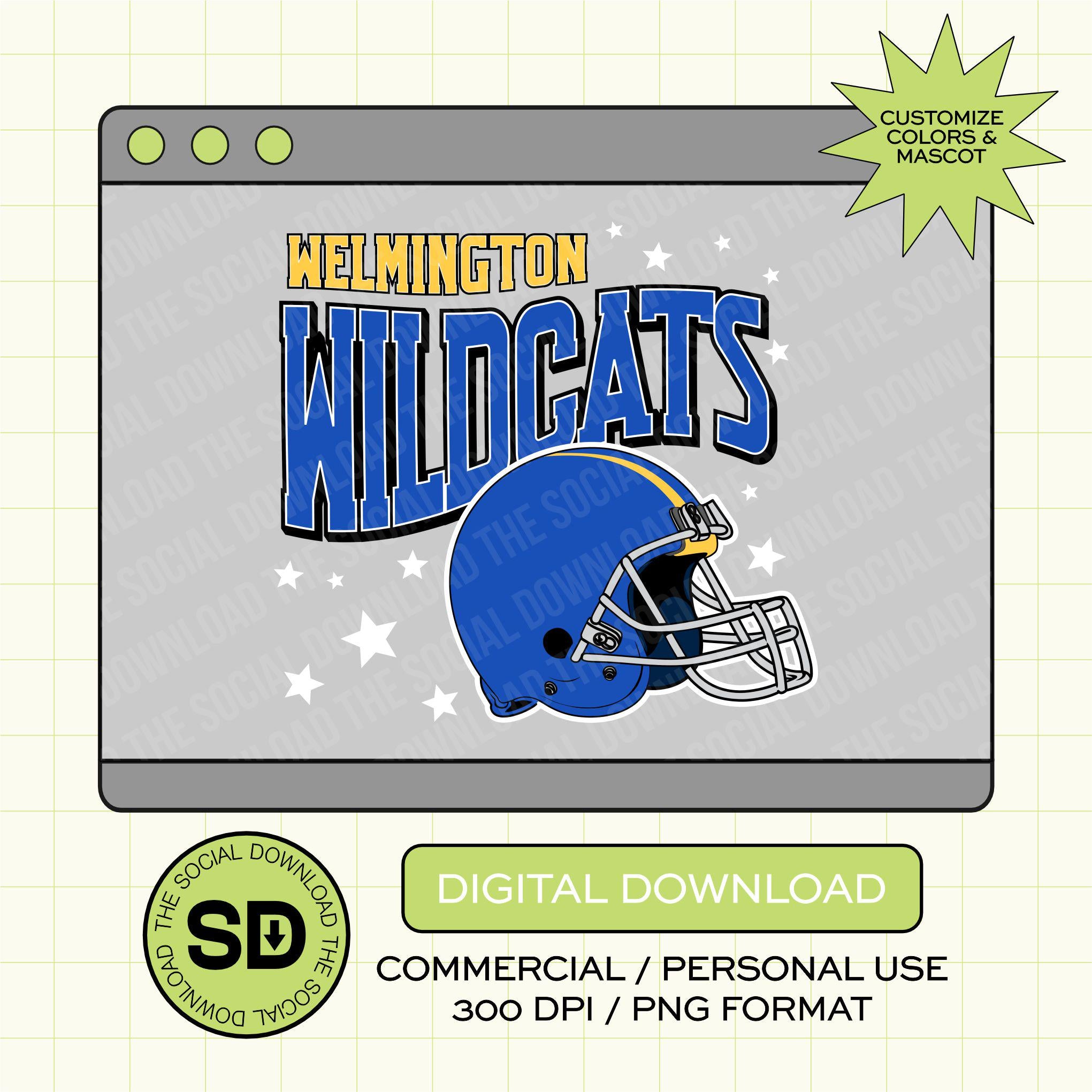 All Star Custom School Football PNG File (FB1024)