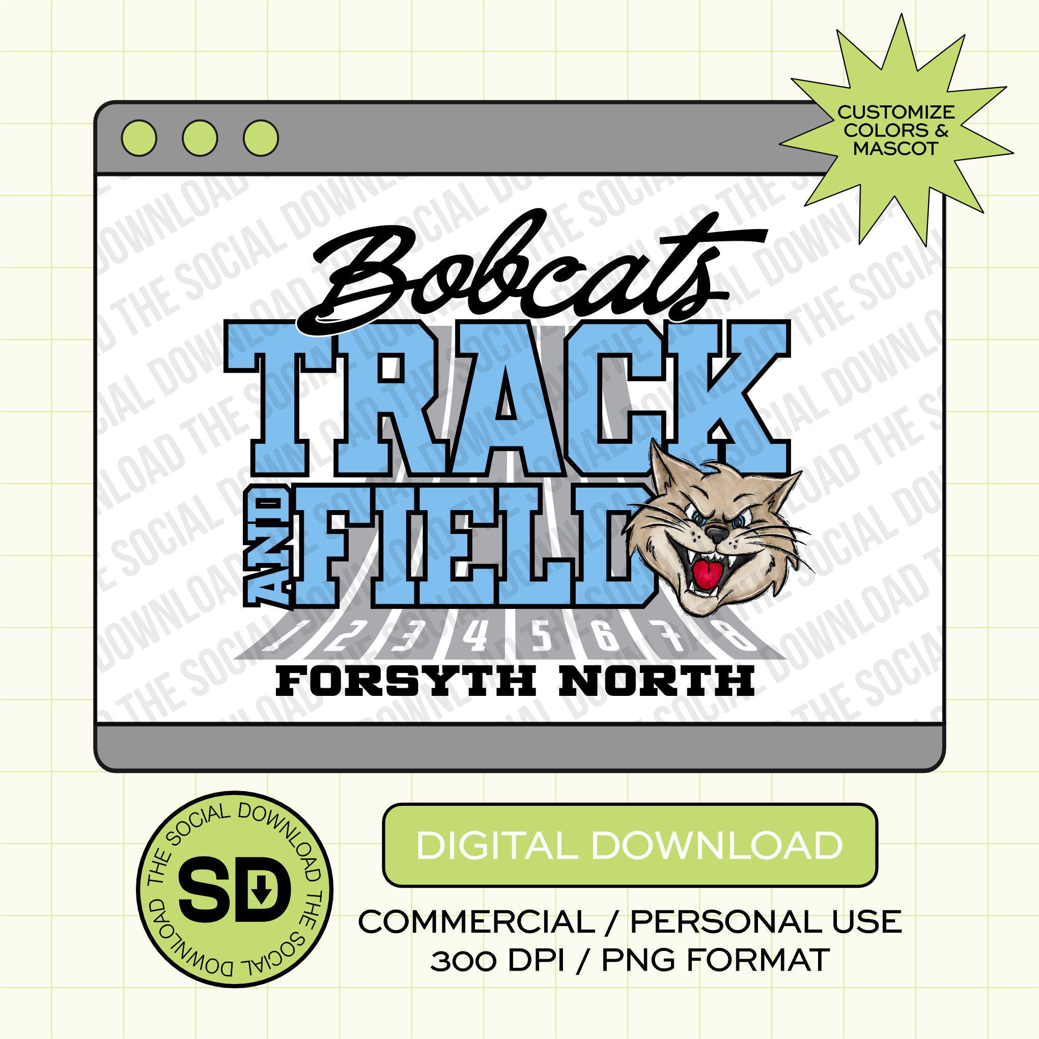 Ready Set Go Track and Field Custom School Spirit PNG File (TAF1005)