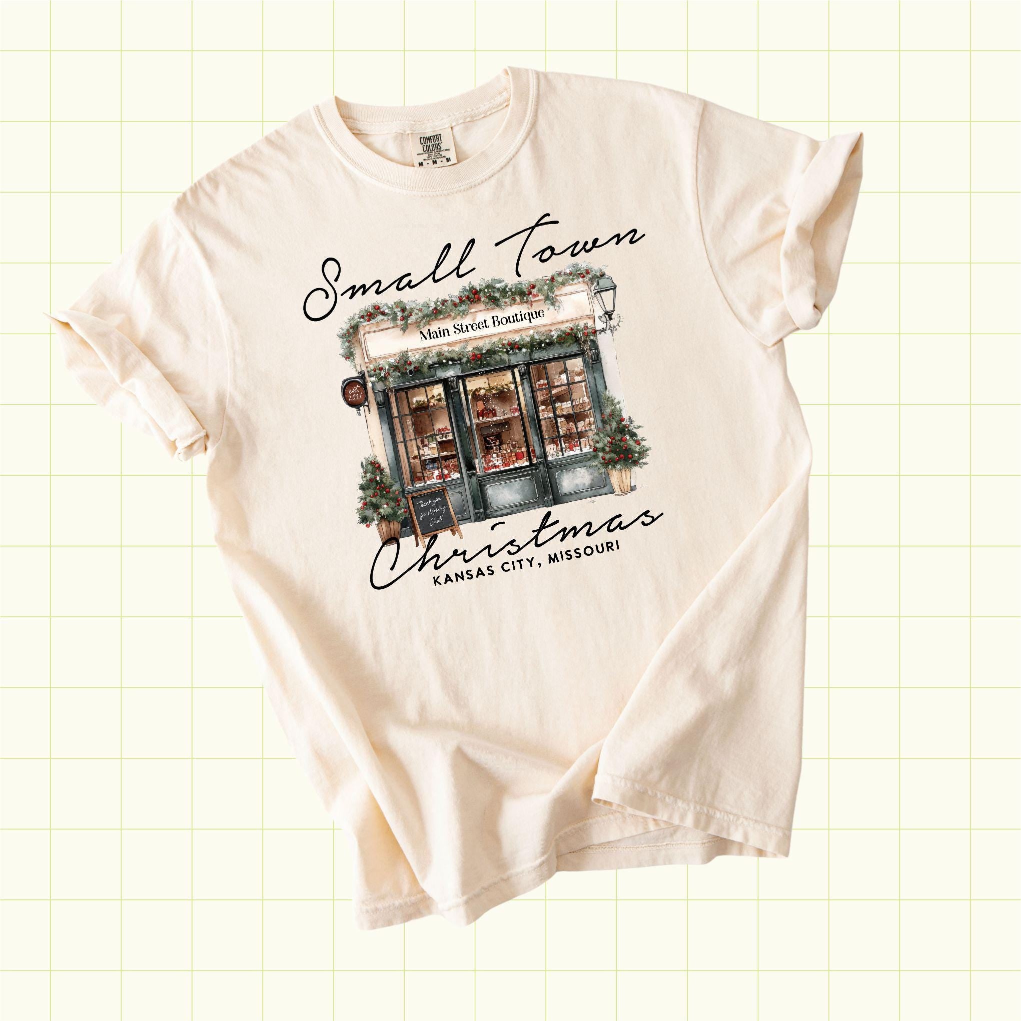 Rustic Small Town Christmas Custom Shop Small PNG (XMAS1003)