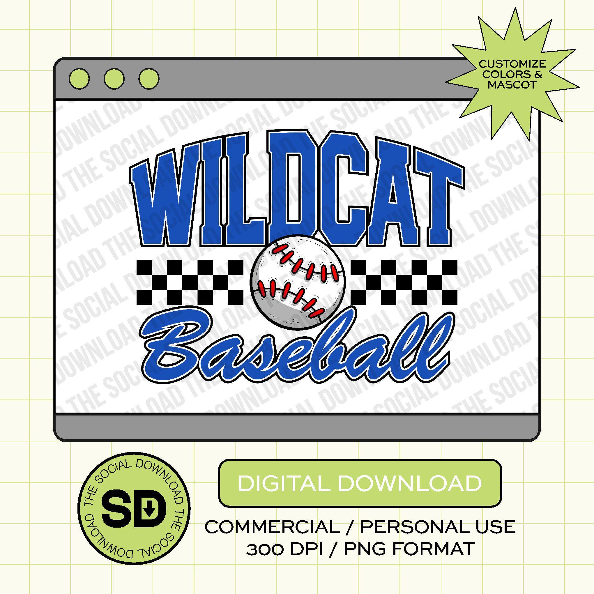 Arch Checkered Baseball Custom PNG File (BB1019)