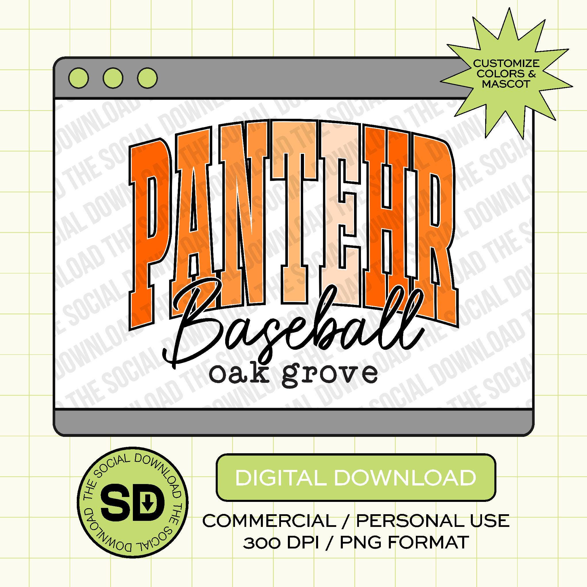 Ombre Varsity Baseball Custom PNG File (BB1034)