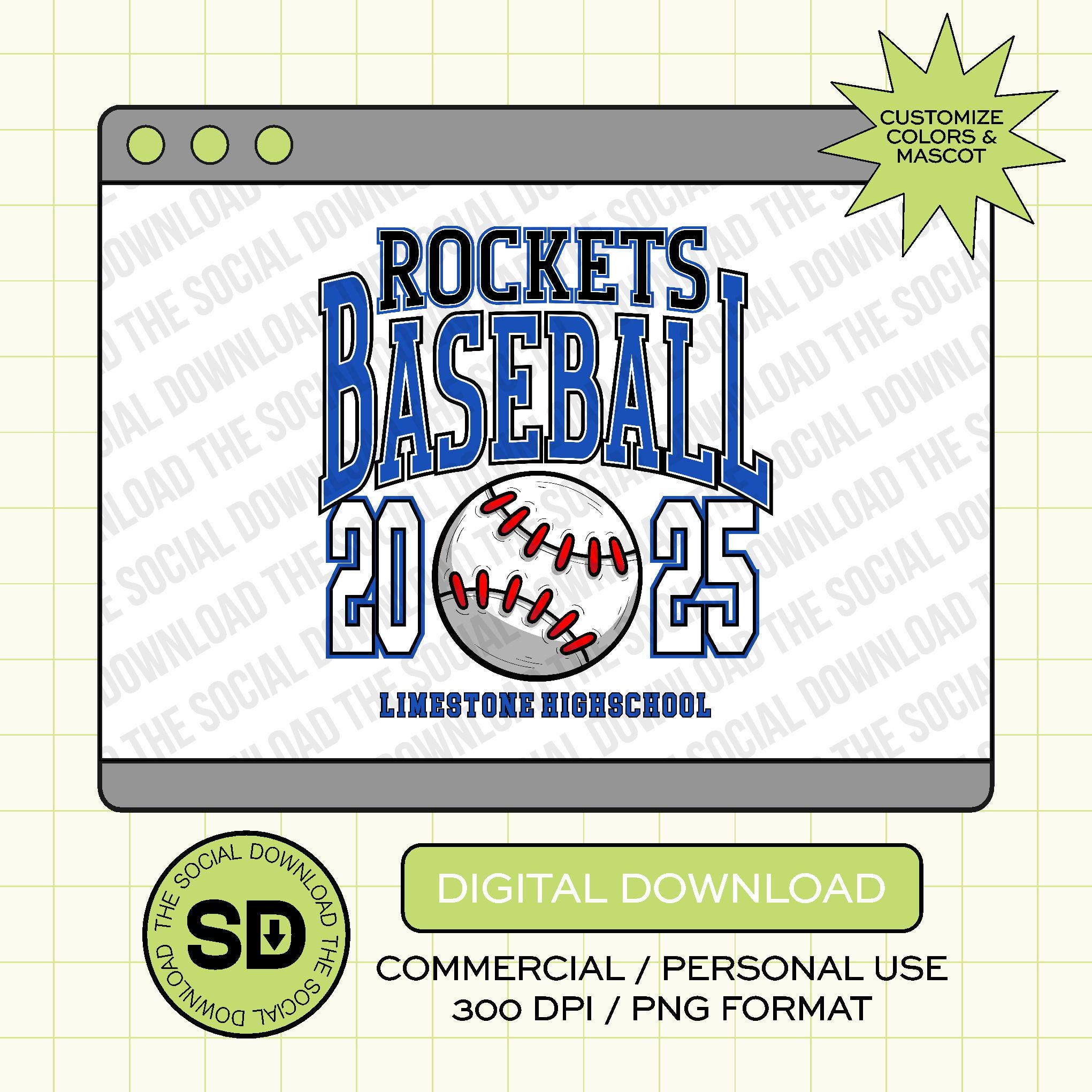 Old School Baseball Team Custom PNG File (BB1026)