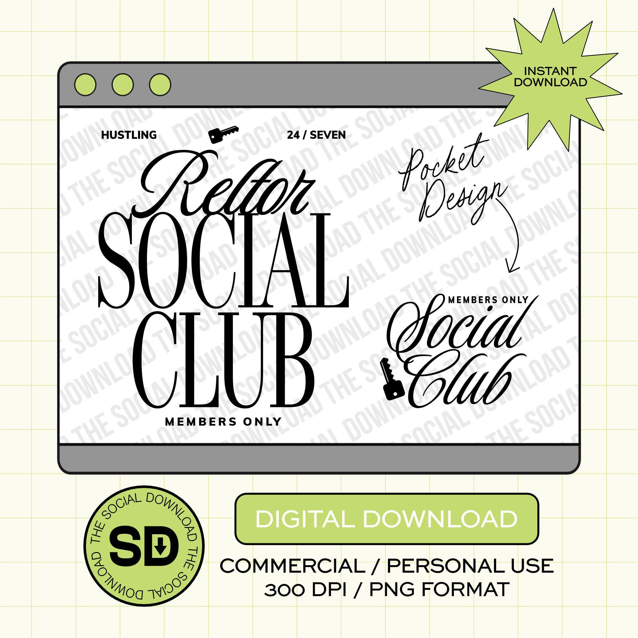 Realtor Social Club  Instant Download Png (OCPTN1001-REALTOR)