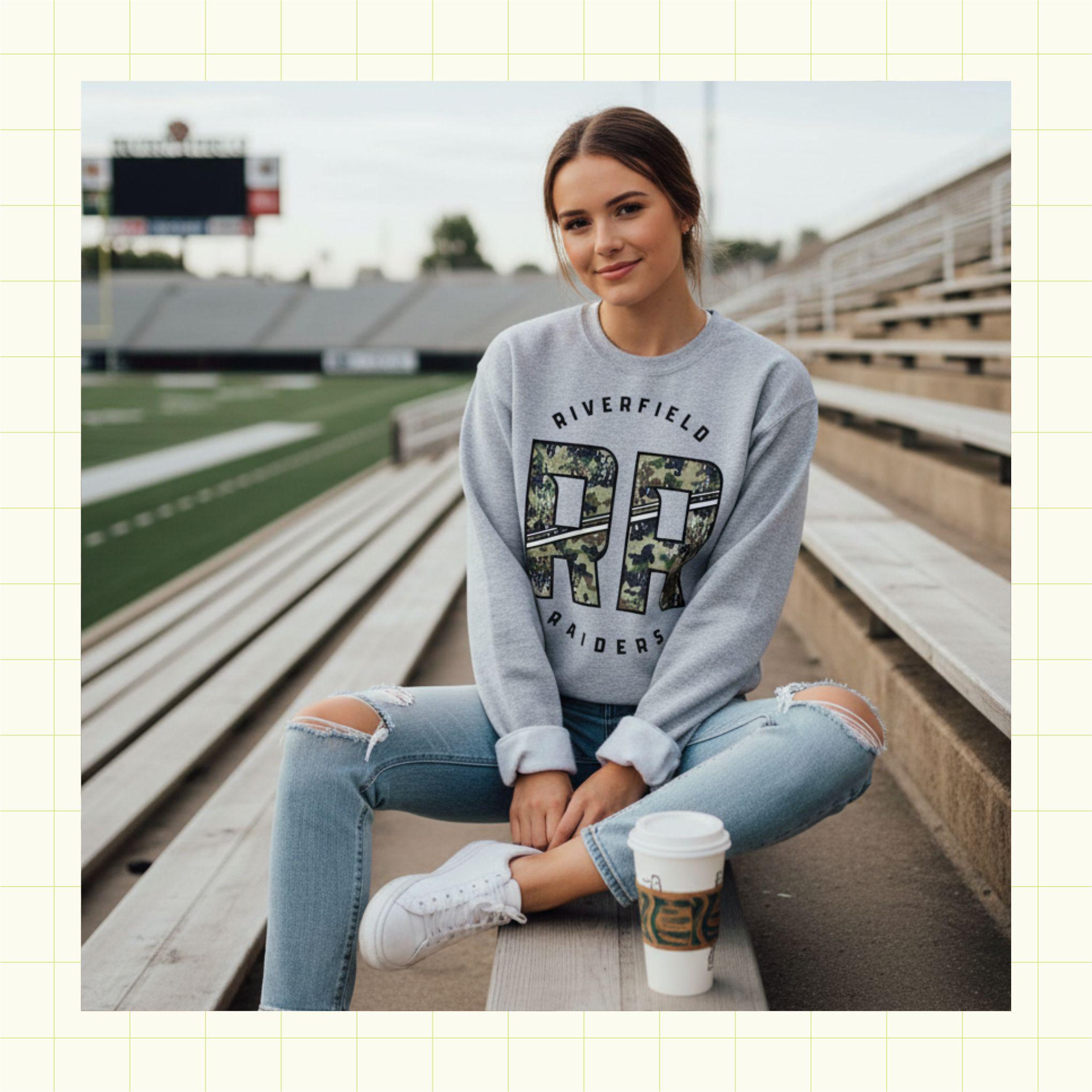 Sporty Distressed Camo Mascot Custom School Spirit PNG Download File, custom school png, spirit png, DTF, Sublimation, dtg (SW1170-CAMO)