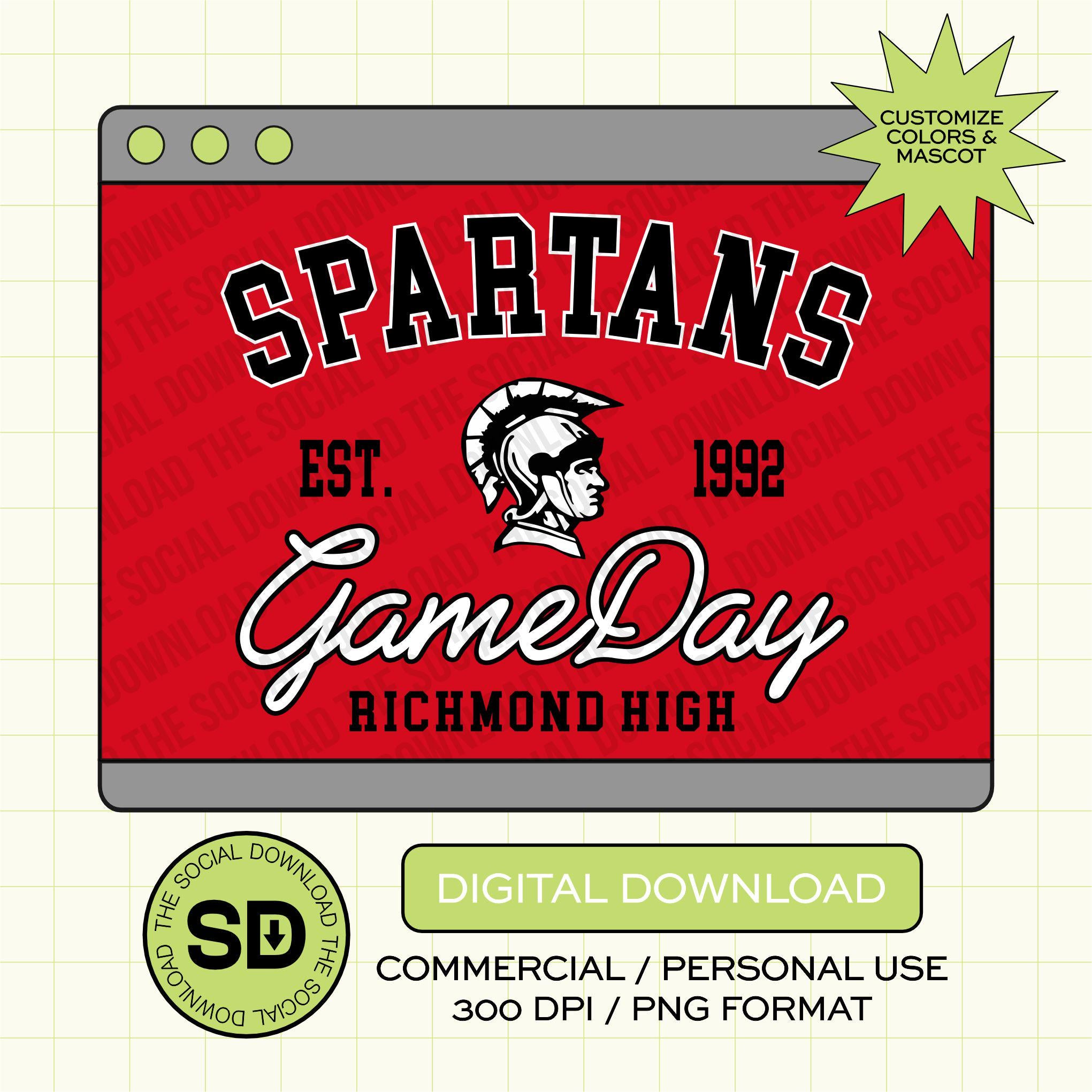 Old School Game Day Custom School Spirit PNG Download File, custom school png, spirit png, DTF, Sublimation, DTG (SW1150)