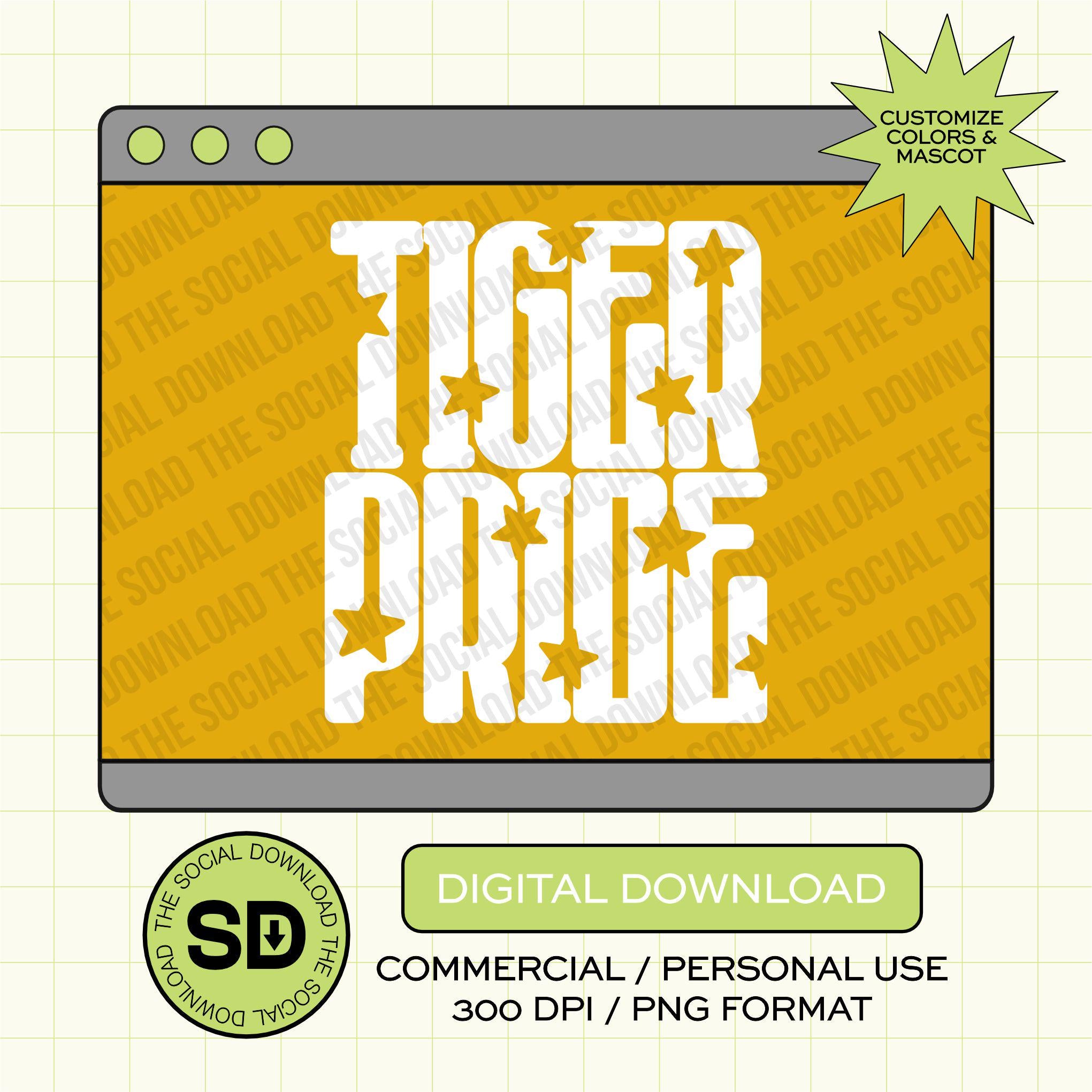 Star Pride Mascot Custom School Spirit PNG Download File, custom school png, spirit png, DTF, Sublimation, dtg (SW1180)