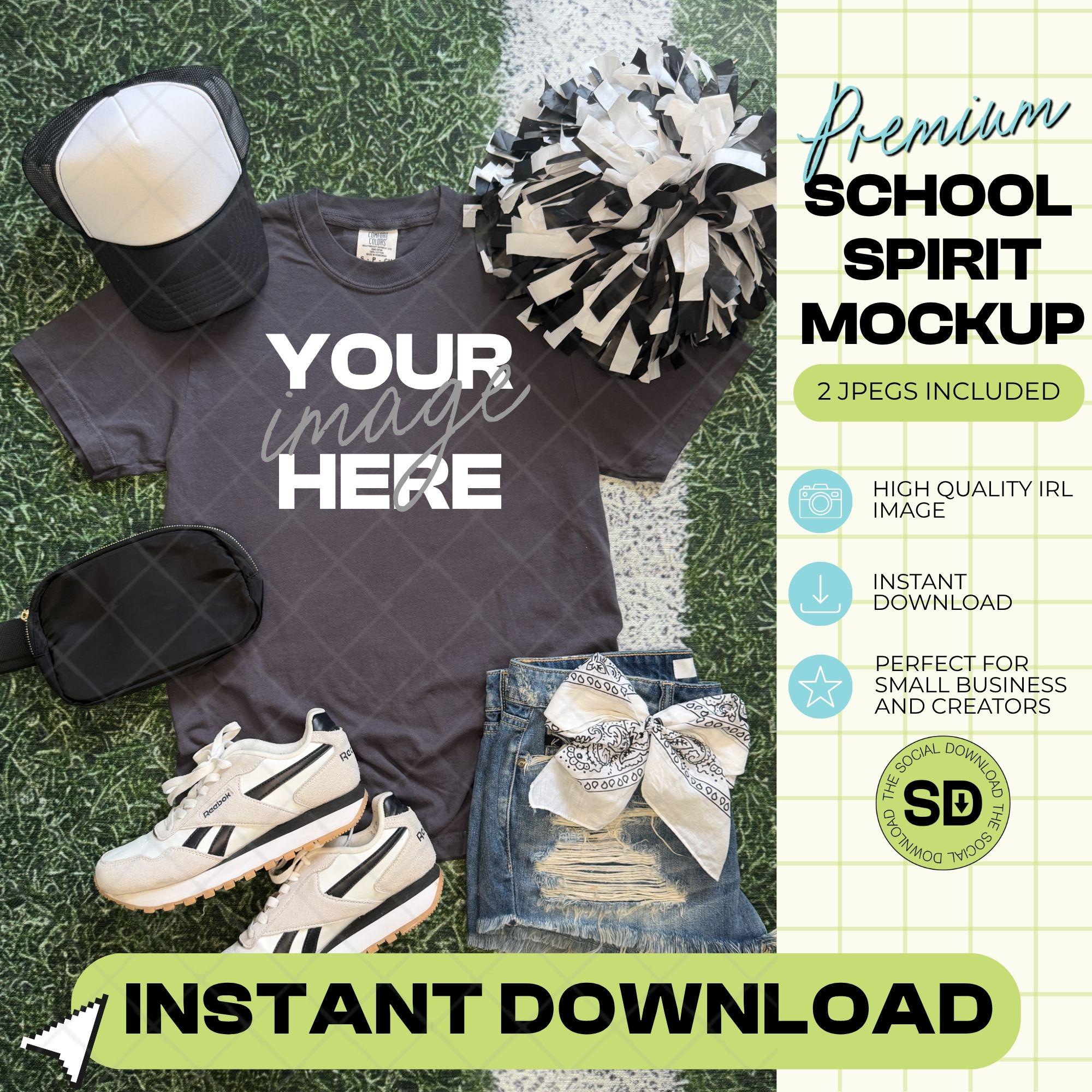1717 Comfort Colors Graphite Mock Up- Black School Spirit Accessories (1717-CC-Graphite-GSW-Black)