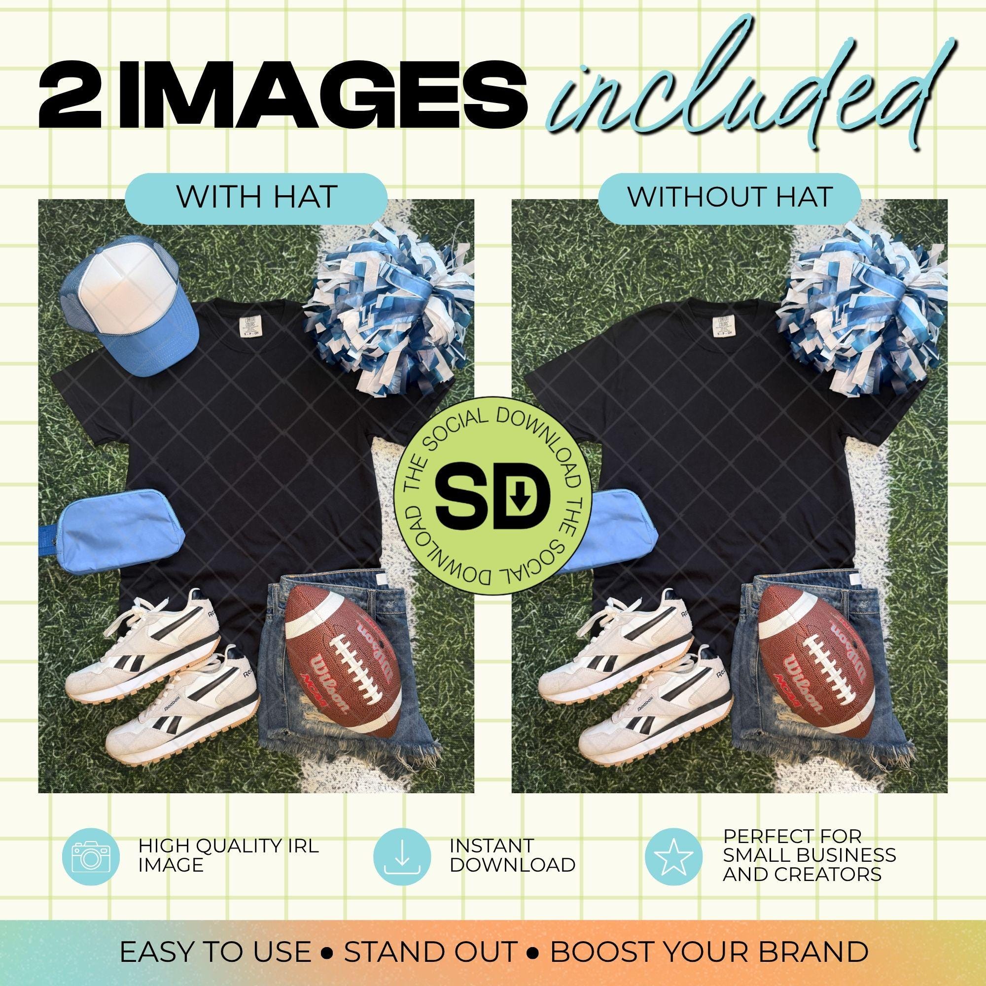 1717 Comfort Colors Black Football Mock Up- Columbia School Spirit Accessories (1717-CC-Black-FB-Columbia)