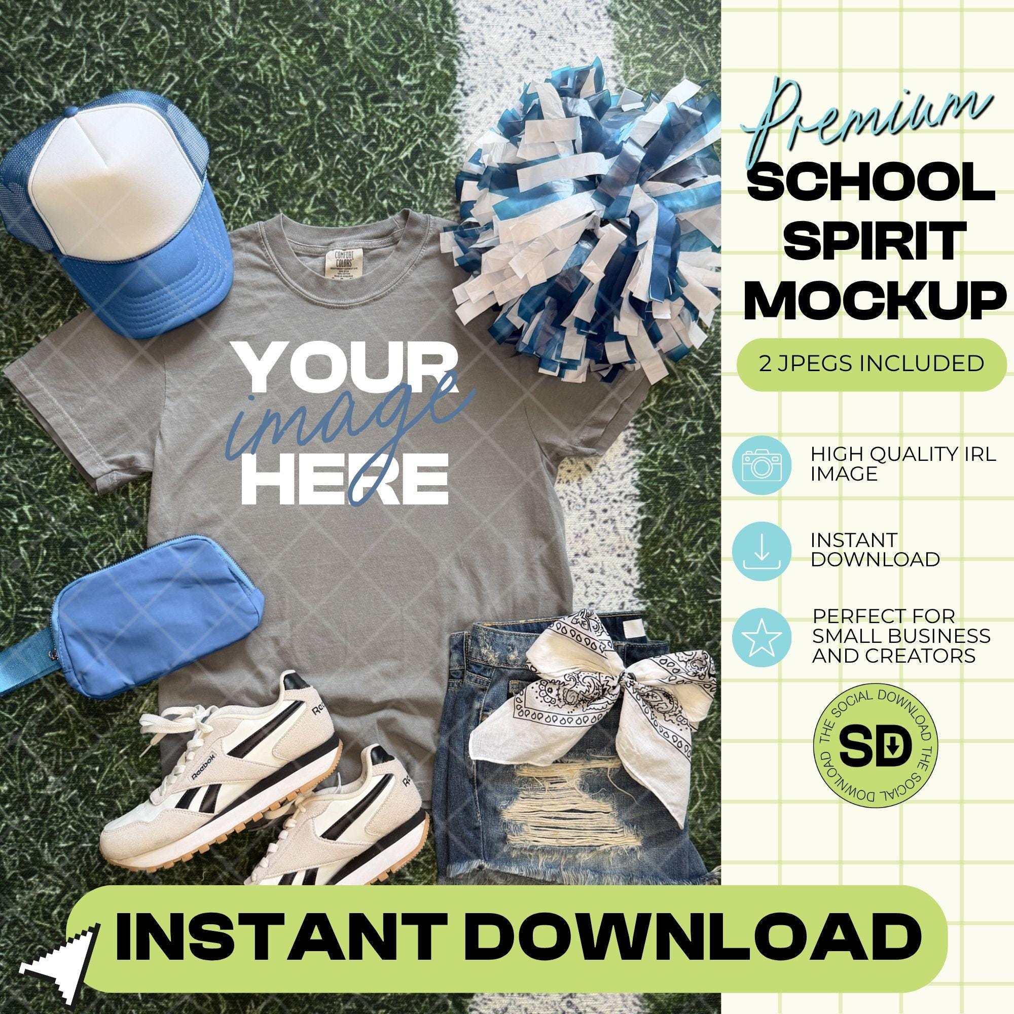 1717 Comfort Colors Grey Mock Up- Columbia School Spirit Accessories (1717-CC-Grey-GSW-Columbia)
