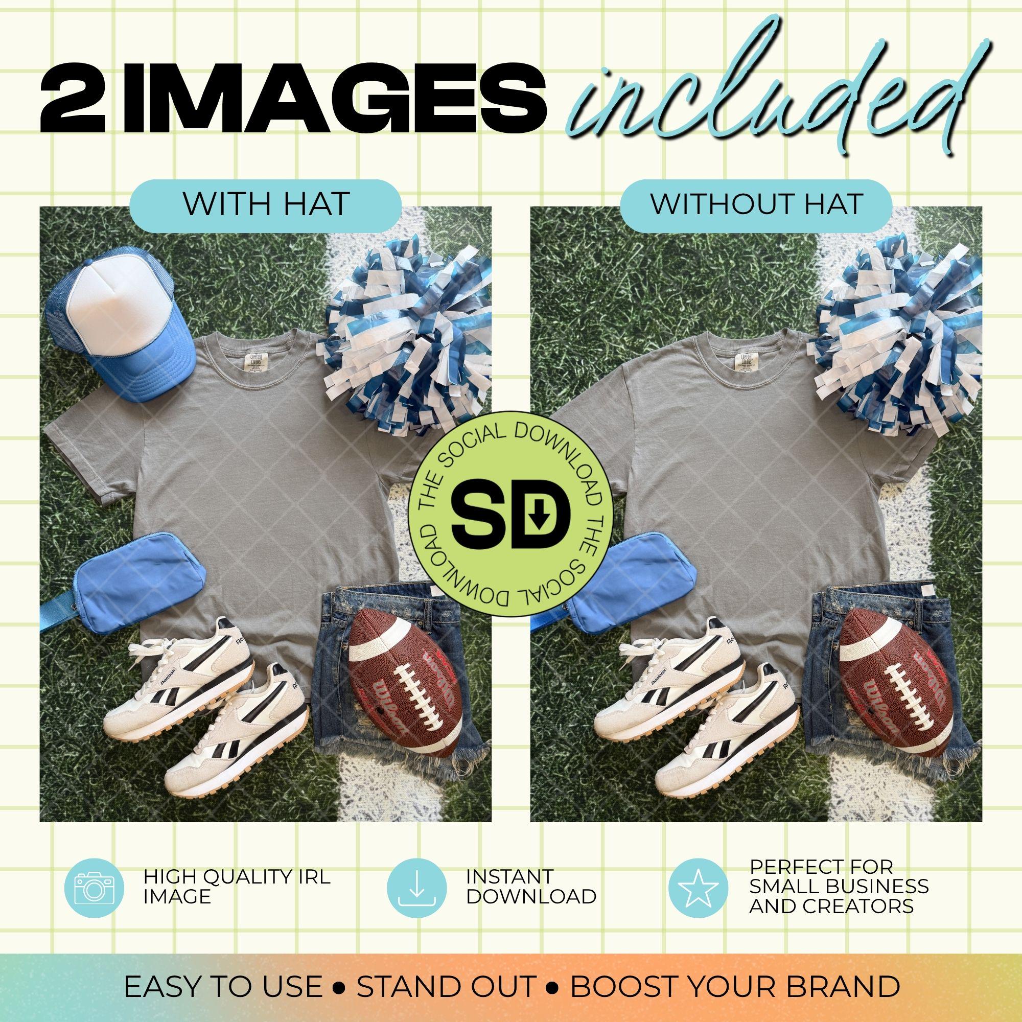 1717 Comfort Colors Grey Football Mock Up- Columbia School Spirit Accessories (1717-CC-Grey-FB-Columbia)