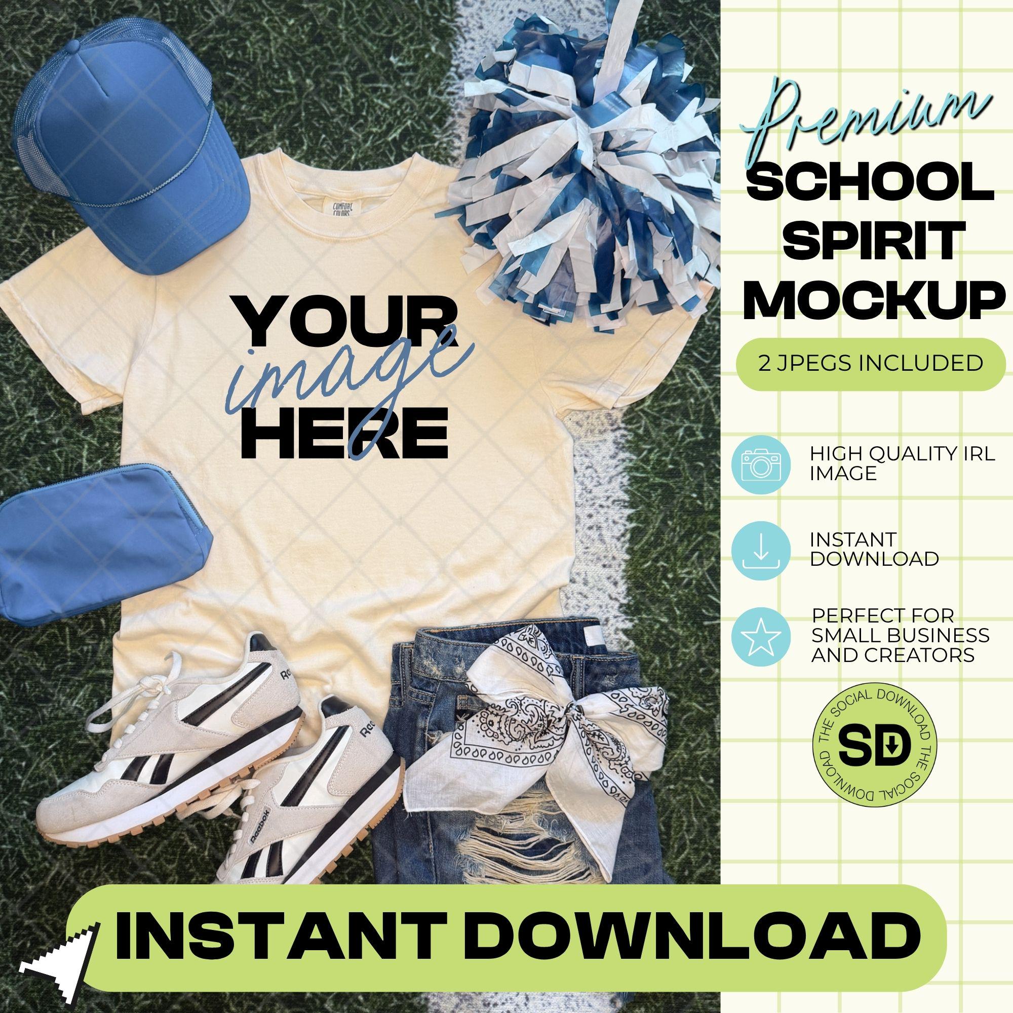 1717 Comfort Colors Ivory Mock Up- Columbia School Spirit Accessories - (1717-CC-Ivory-GSW-Columbia)