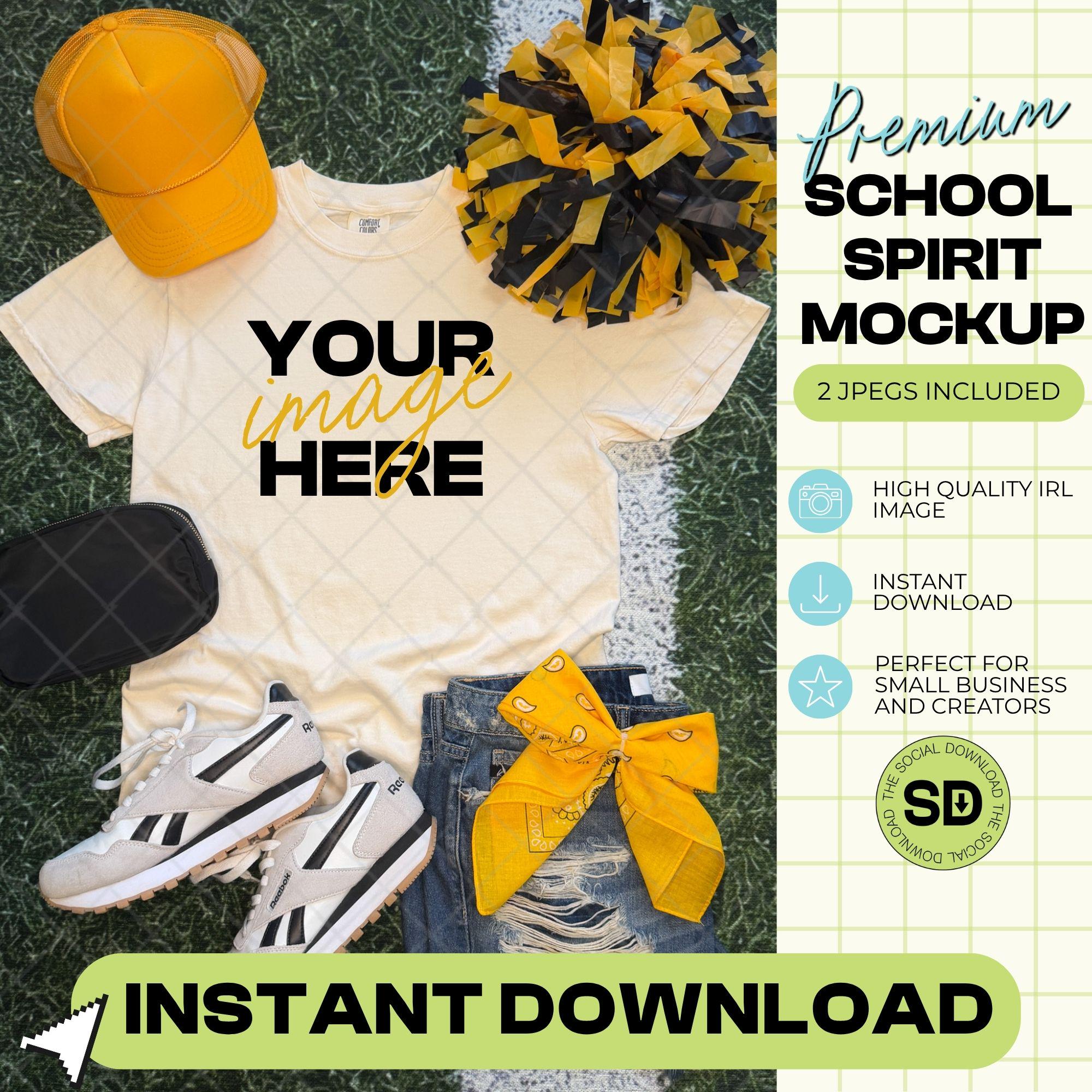 1717 Comfort Colors Ivory Mock Up- Gold School Spirit Accessories  (1717-CC-Ivory-GSW-Gold)