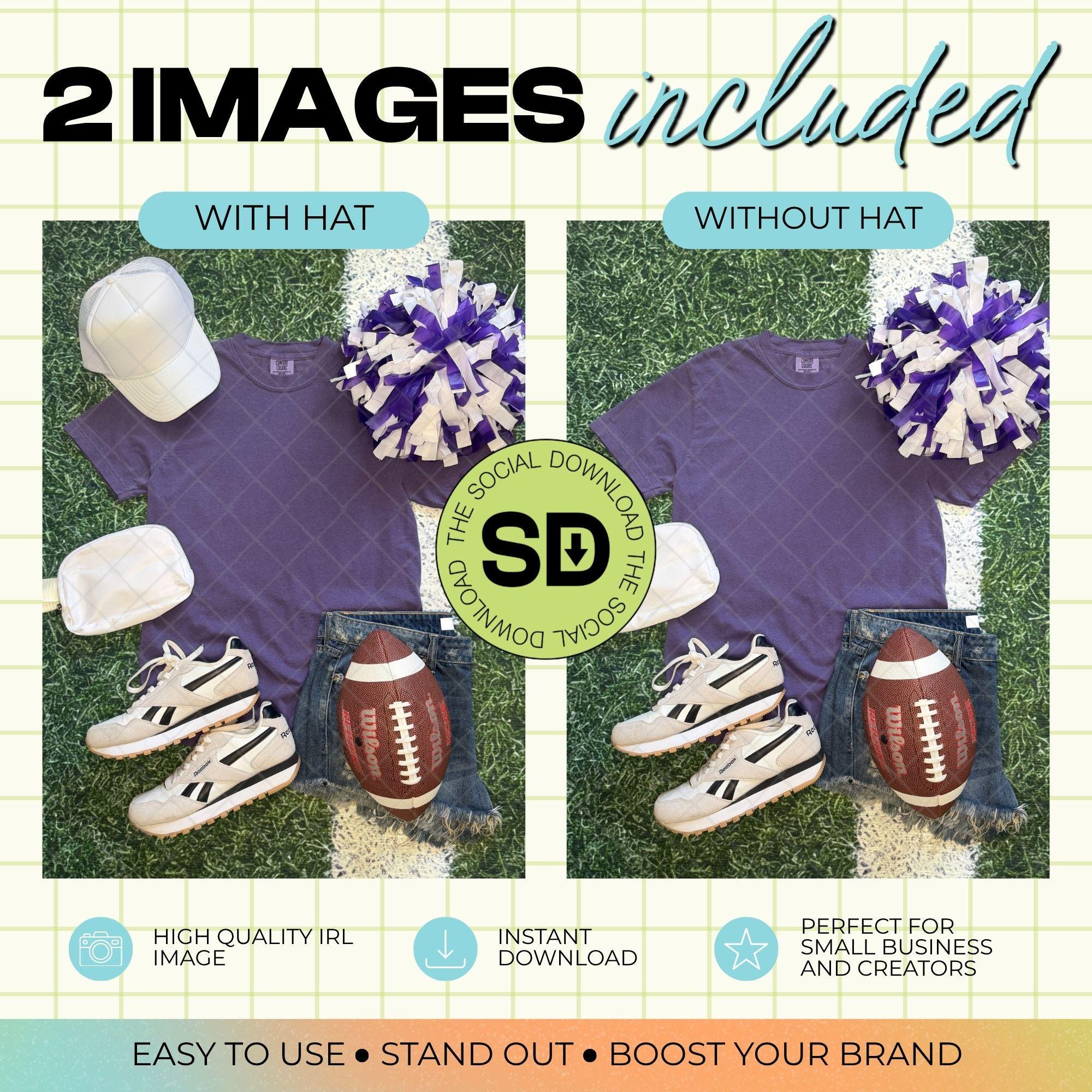 1717 Comfort Colors Grape Football Mock Up (1717-CC-Grape-FB)