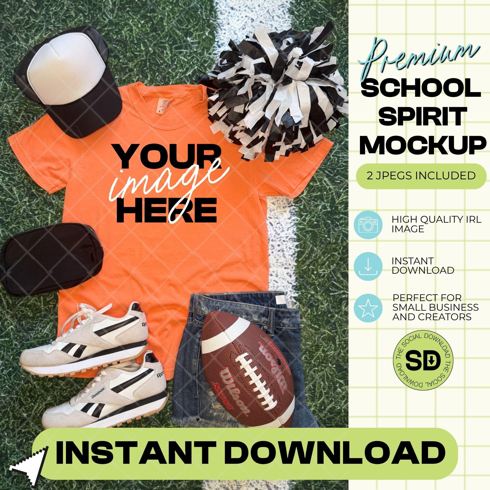 1717 Comfort Colors Melon Football Mock Up (1717-CC-Melon-FB)