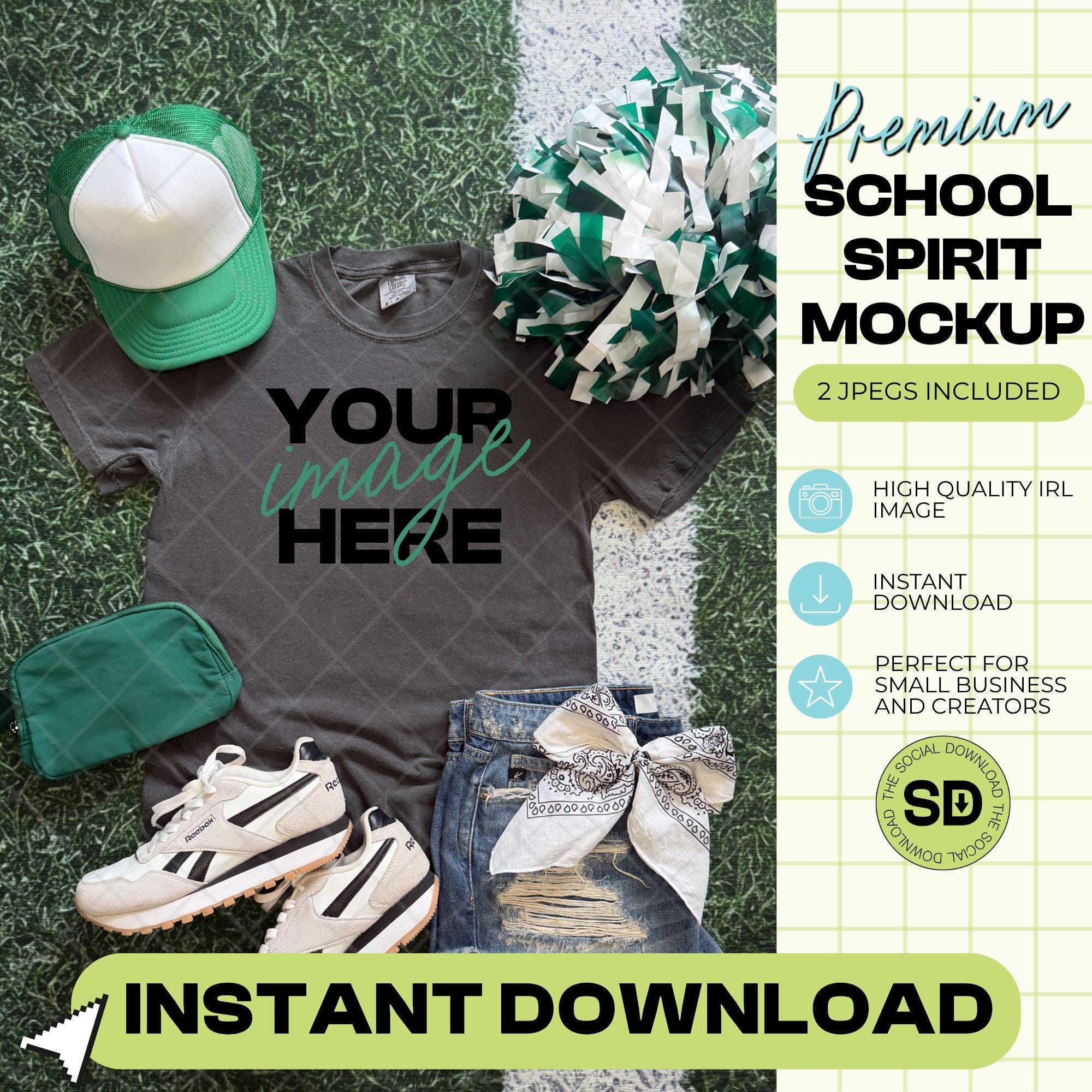 1717 Comfort Colors Pepper Mock Up- Kelly School Spirit Accessories (1717-CC-Pepper-GSW-Kelly)