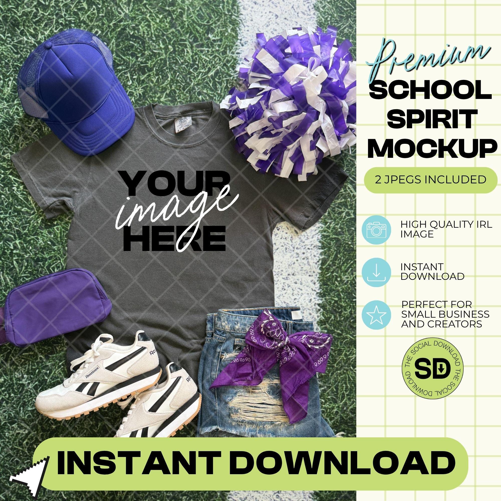 1717 Comfort Colors Pepper Mock Up- Purple School Spirit Accessories(1717-CC-Pepper-GSW-Purple)