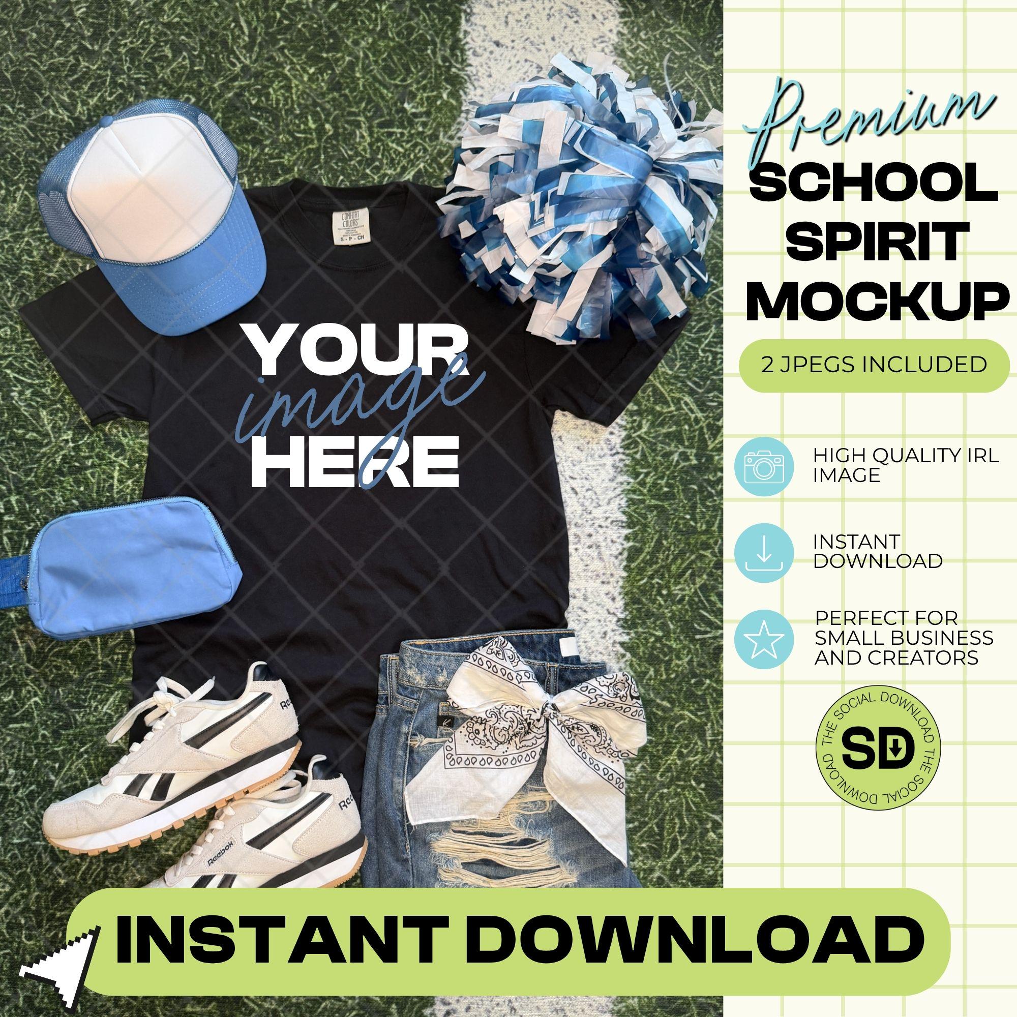 1717 Comfort Colors Black Mock Up- Columbia School Spirit Accessories (1717-CC-Black-GSW-Columbia)