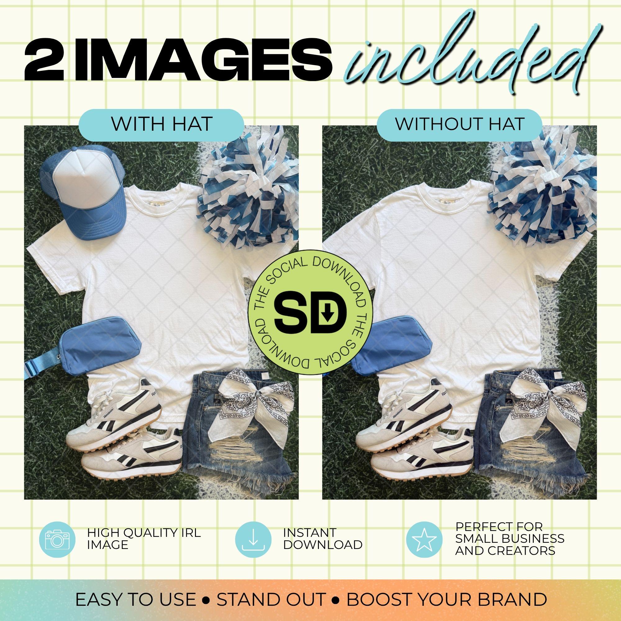 1717 Comfort Colors White Mock Up- Columbia School Spirit Accessories (1717-CC-White-GSW-Columbia)