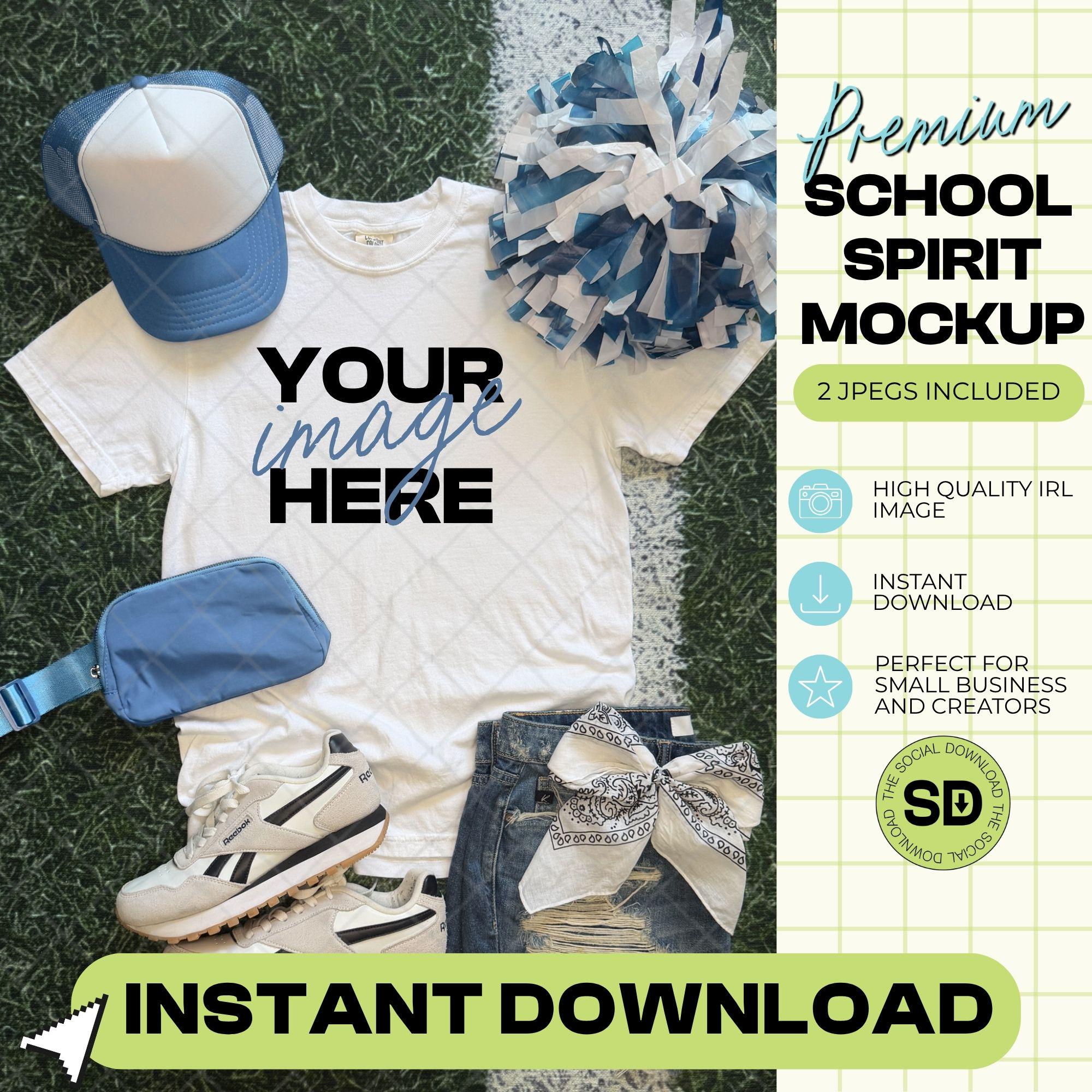 1717 Comfort Colors White Mock Up- Columbia School Spirit Accessories (1717-CC-White-GSW-Columbia)