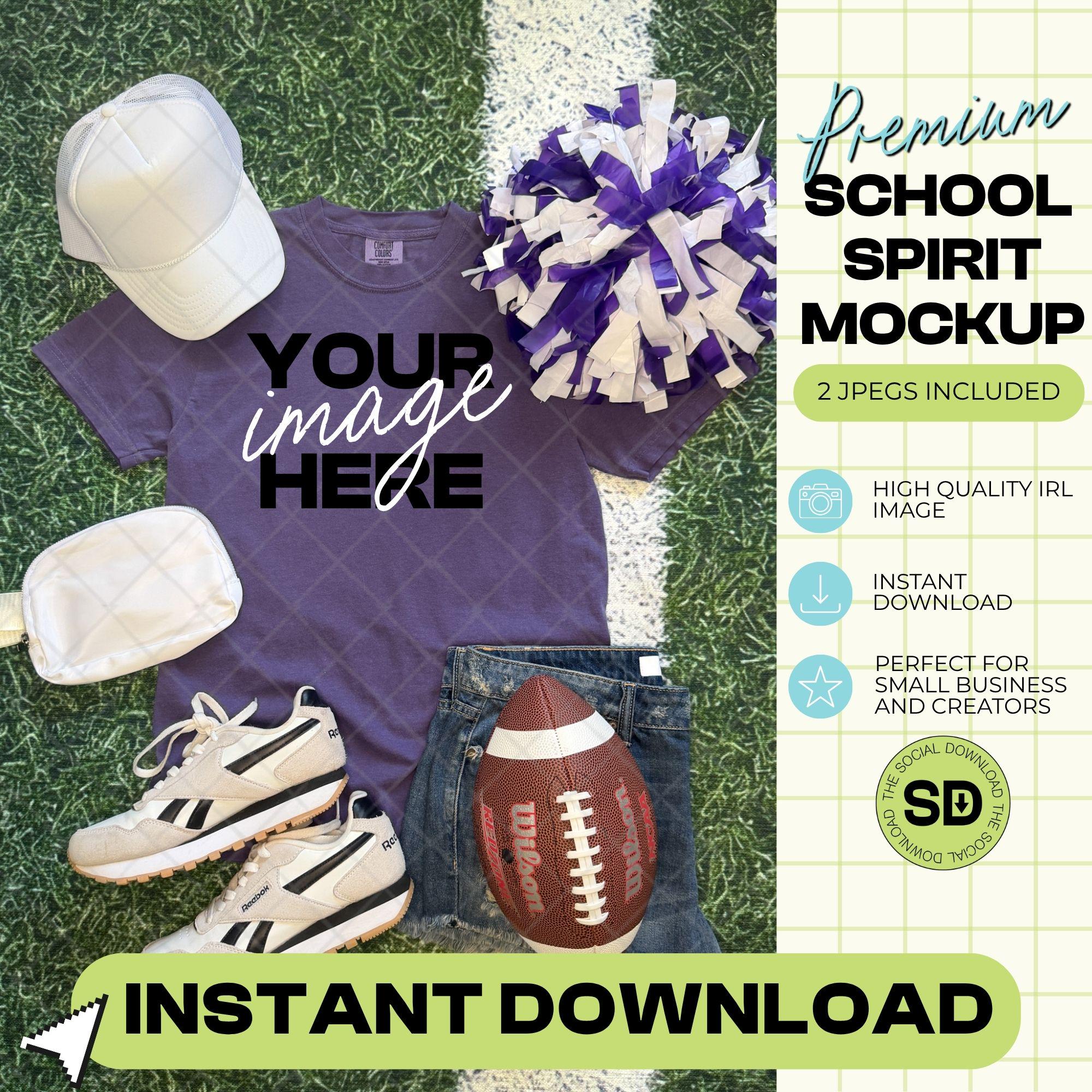 1717 Comfort Colors Grape Football Mock Up (1717-CC-Grape-FB)