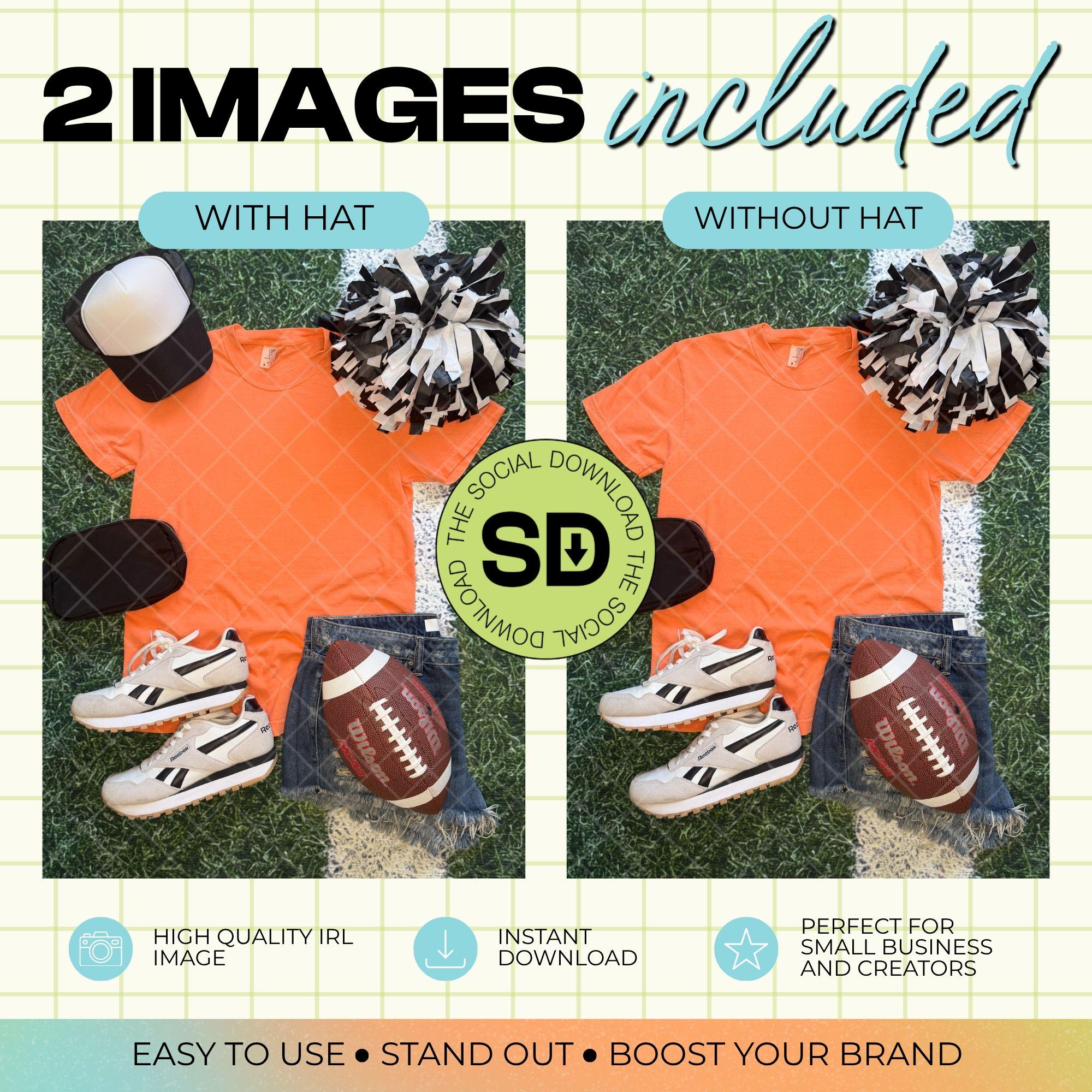 1717 Comfort Colors Melon Football Mock Up (1717-CC-Melon-FB)