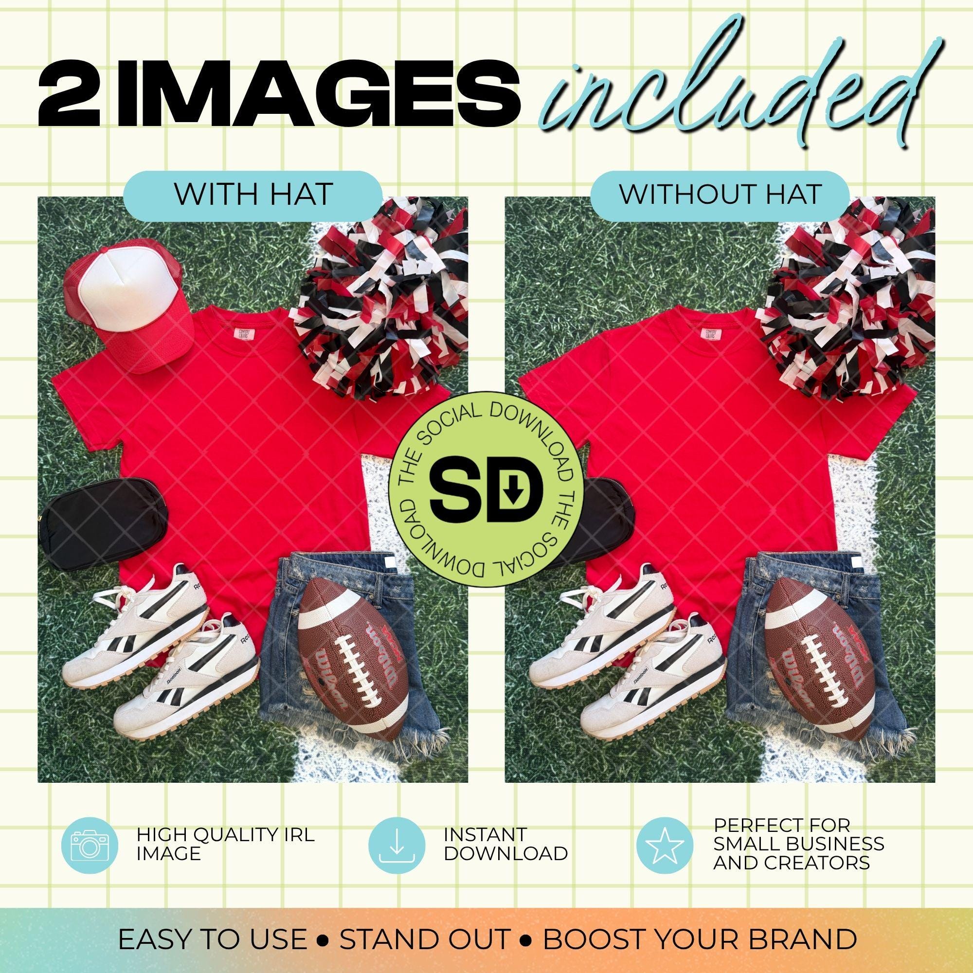 1717 Comfort Colors Red Football Mock Up (1717-CC-Red-FB)