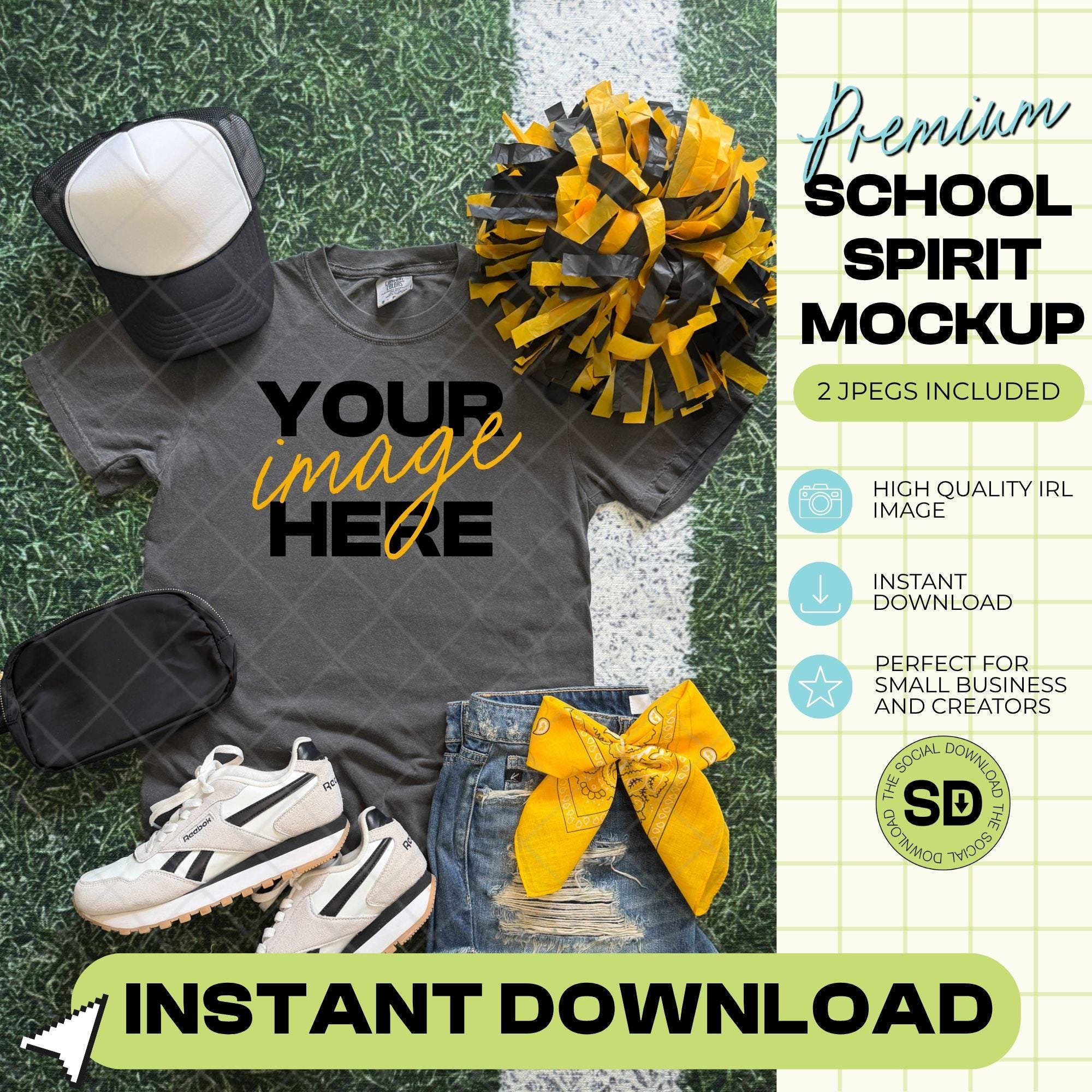 1717 Comfort Colors Pepper Mock Up- Gold School Spirit Accessories (1717-CC-Pepper-GSW-Gold)