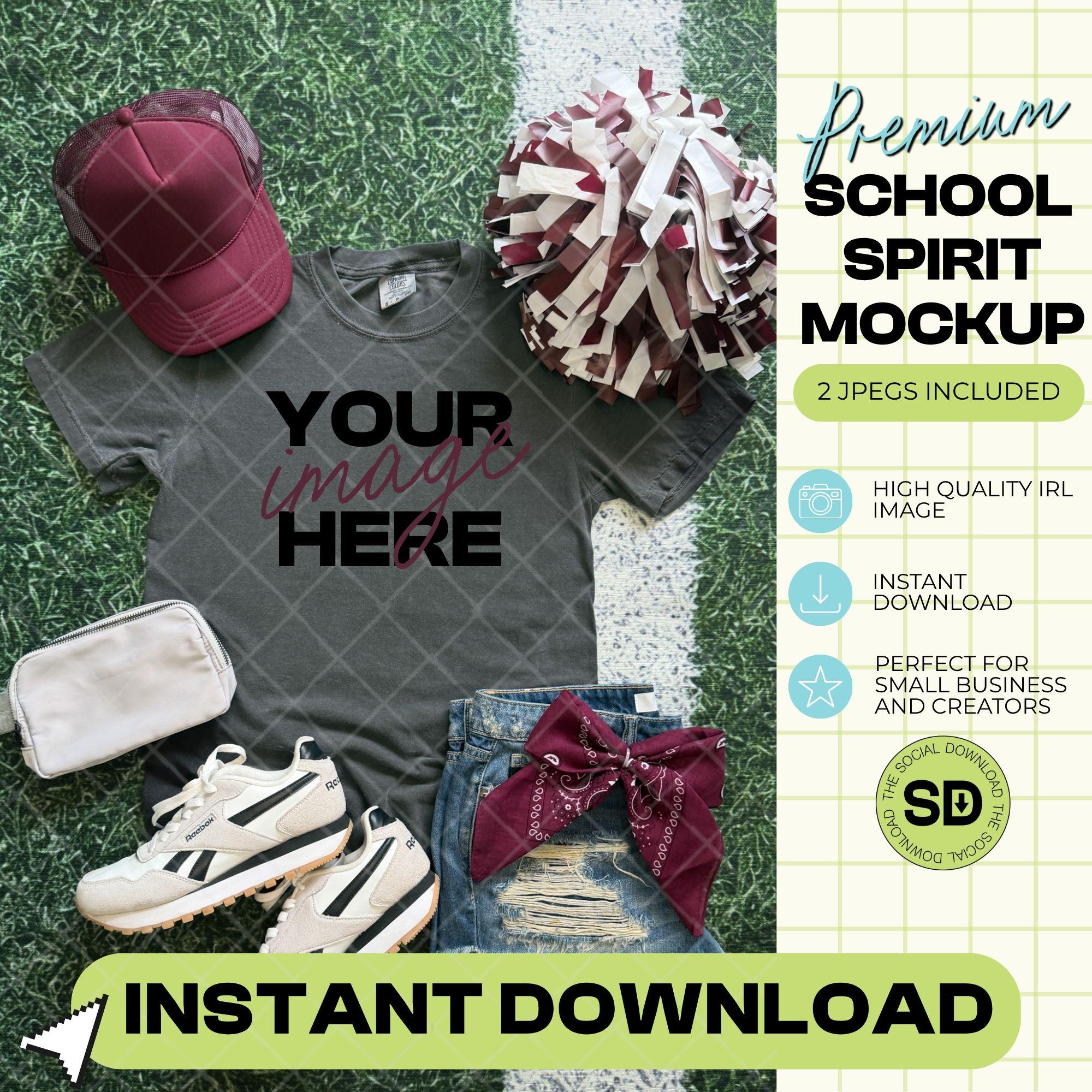 1717 Comfort Colors Pepper Mock Up- Maroon School Spirit Accessories (1717-CC-Pepper-GSW-Maroon)