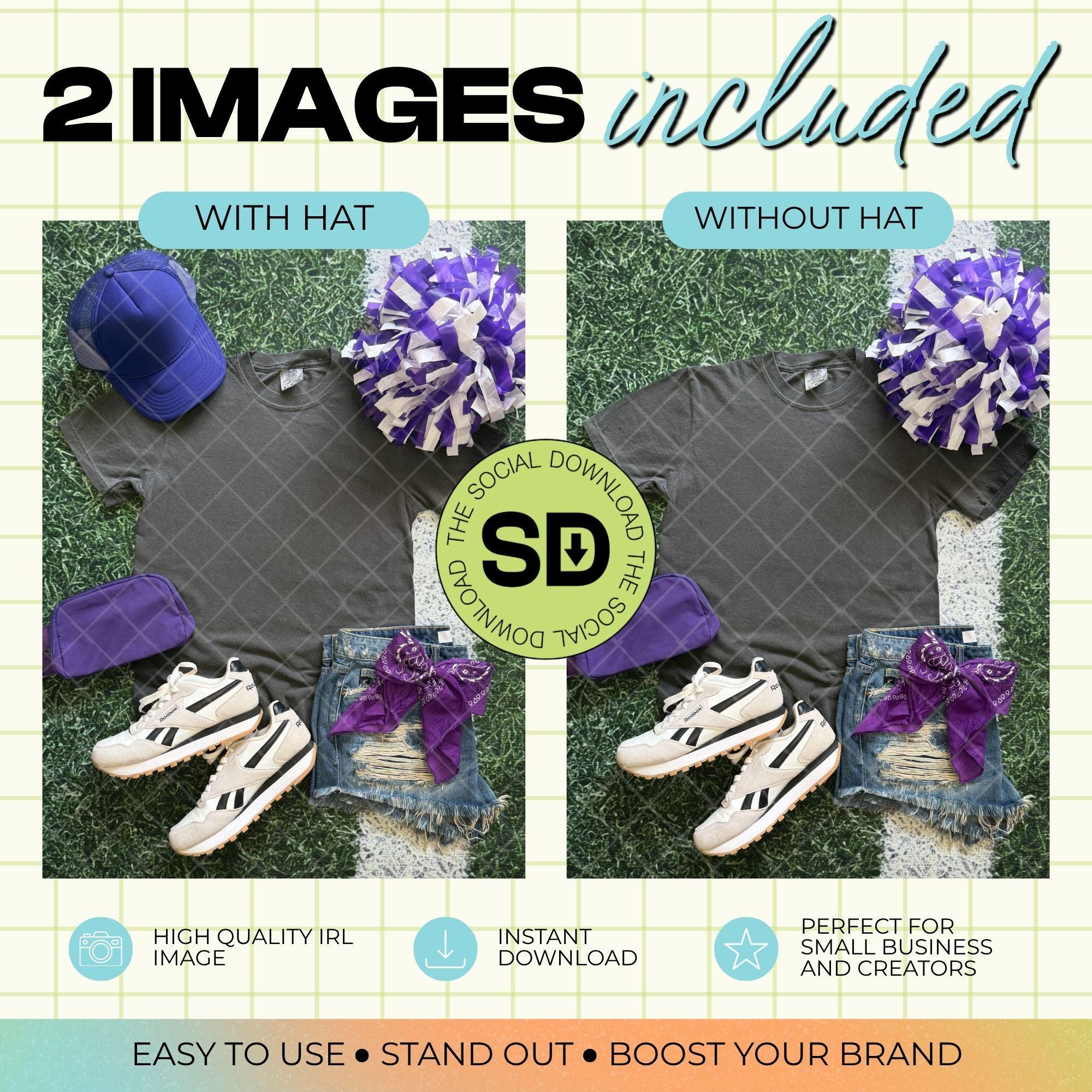 1717 Comfort Colors Pepper Mock Up- Purple School Spirit Accessories(1717-CC-Pepper-GSW-Purple)