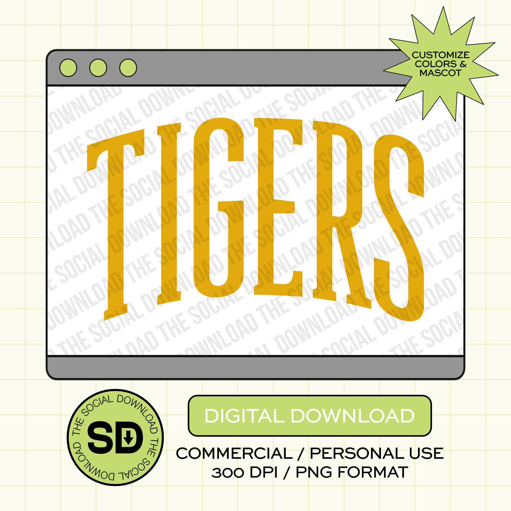 Simple Varsity Mascot Custom School Spirit PNG Download File, custom school png, spirit png, DTF, Sublimation, dtg (SW1198)