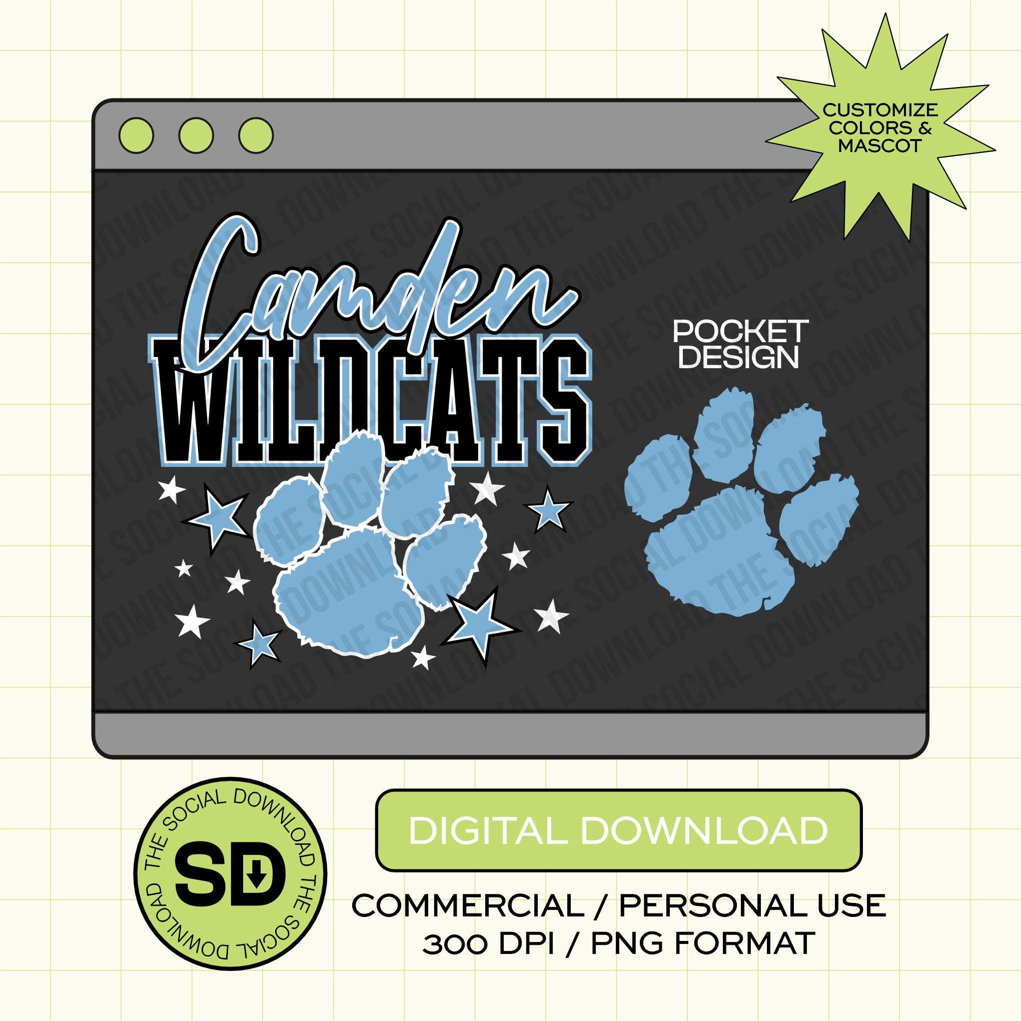 All Star Mascot Custom School Spirit PNG Download File, custom school png, spirit png, DTF, Sublimation, dtg (SW1219)