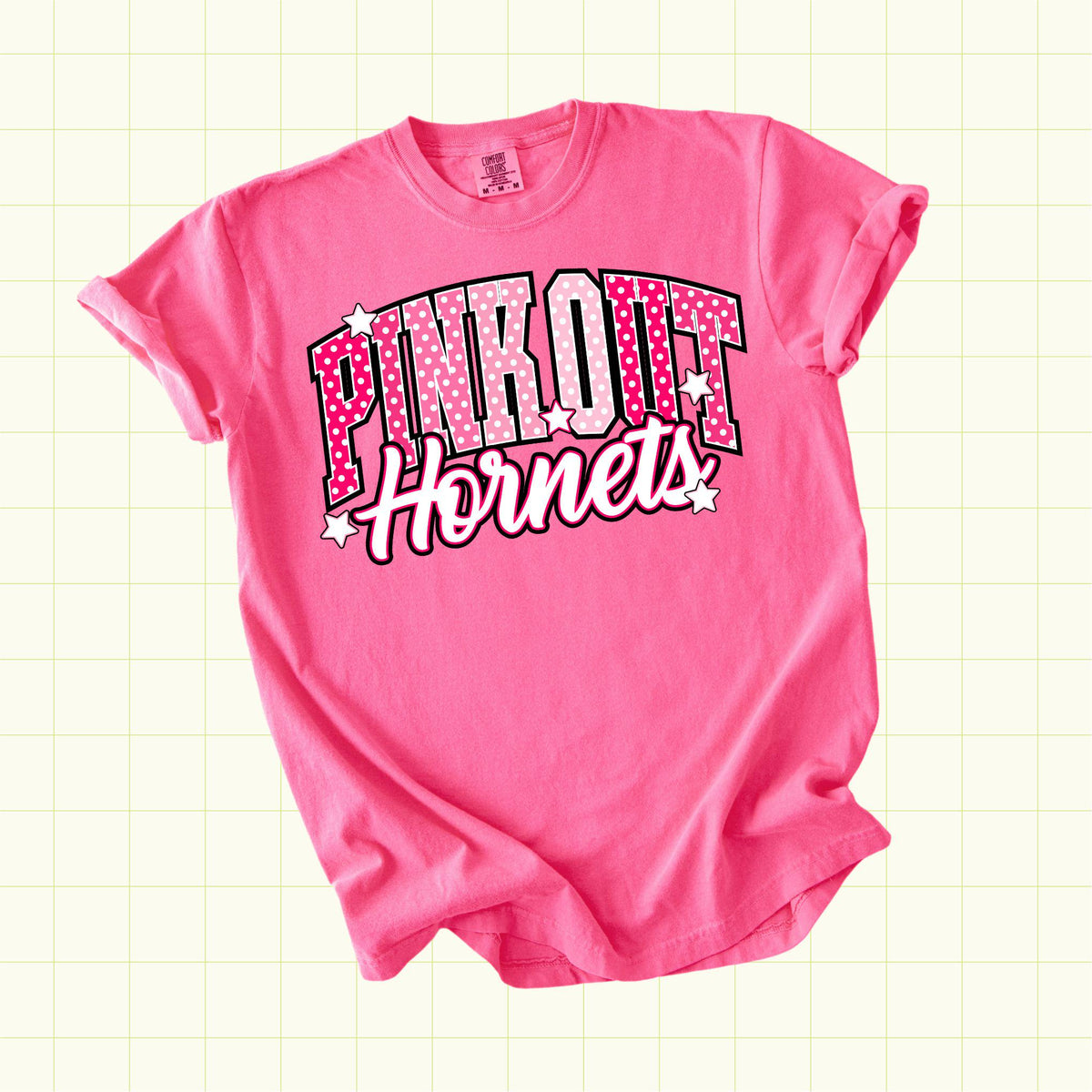 Pink Out Trendy Pattern Mascot Custom School Spirit PNG Download File, custom school png, spirit png, DTF,  (SW1234)
