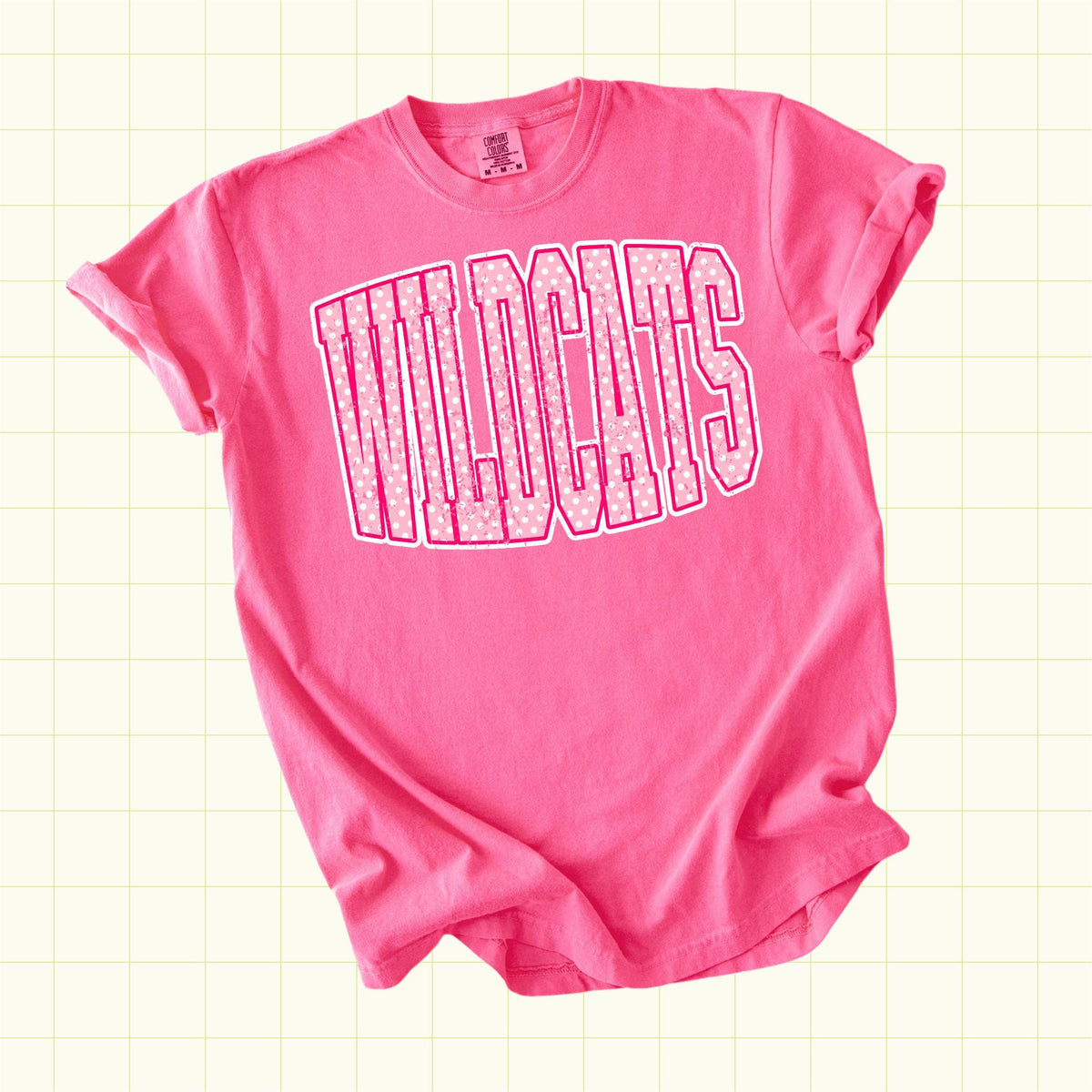 Pink Out Polka Dot Distressed Mascot Custom School Spirit PNG Download File, custom school png, spirit png, DTF,  (SW1235)
